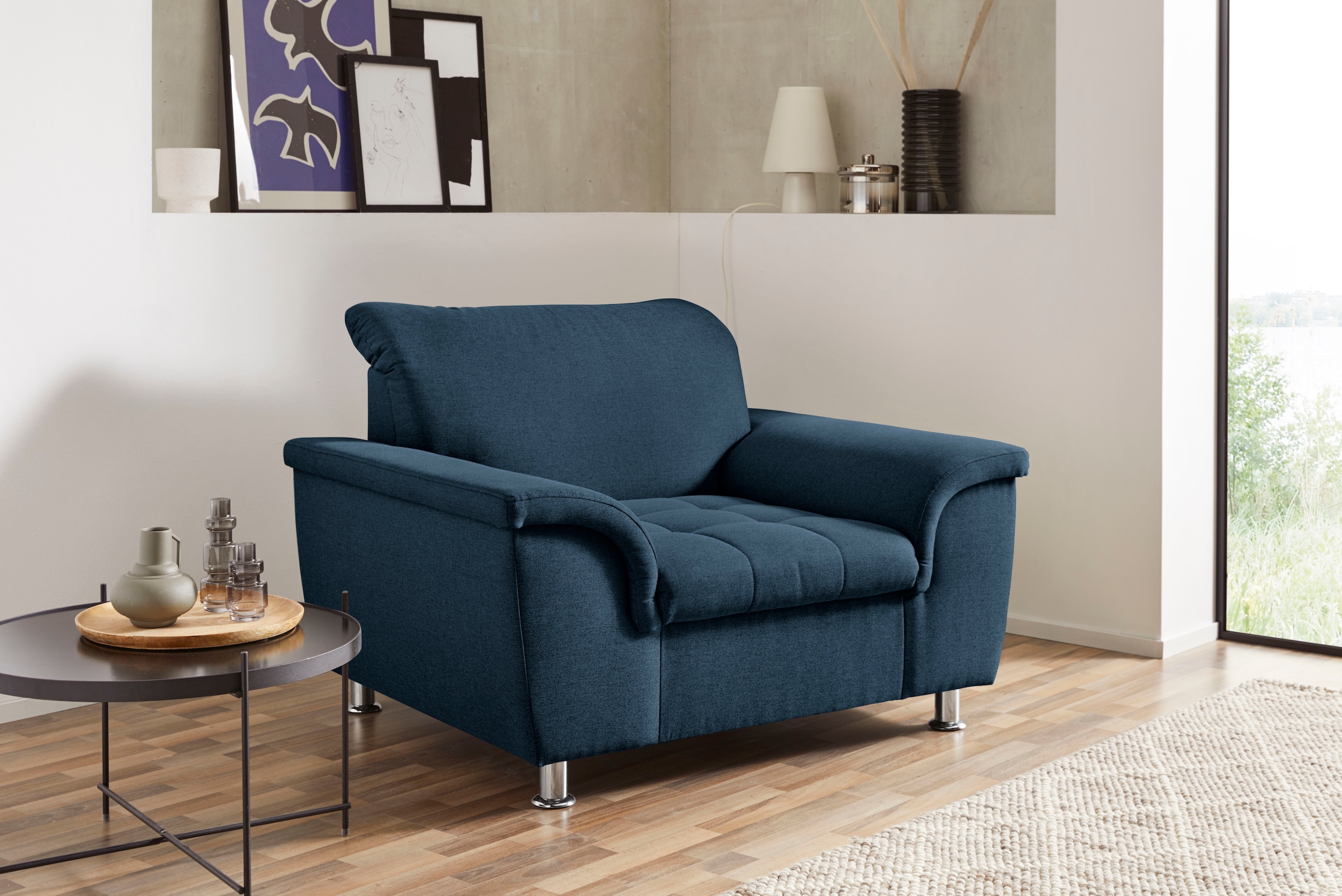 DOMO collection Sessel "Franzi, zeitlos und elegant, moderne Sitzheftung" w günstig online kaufen