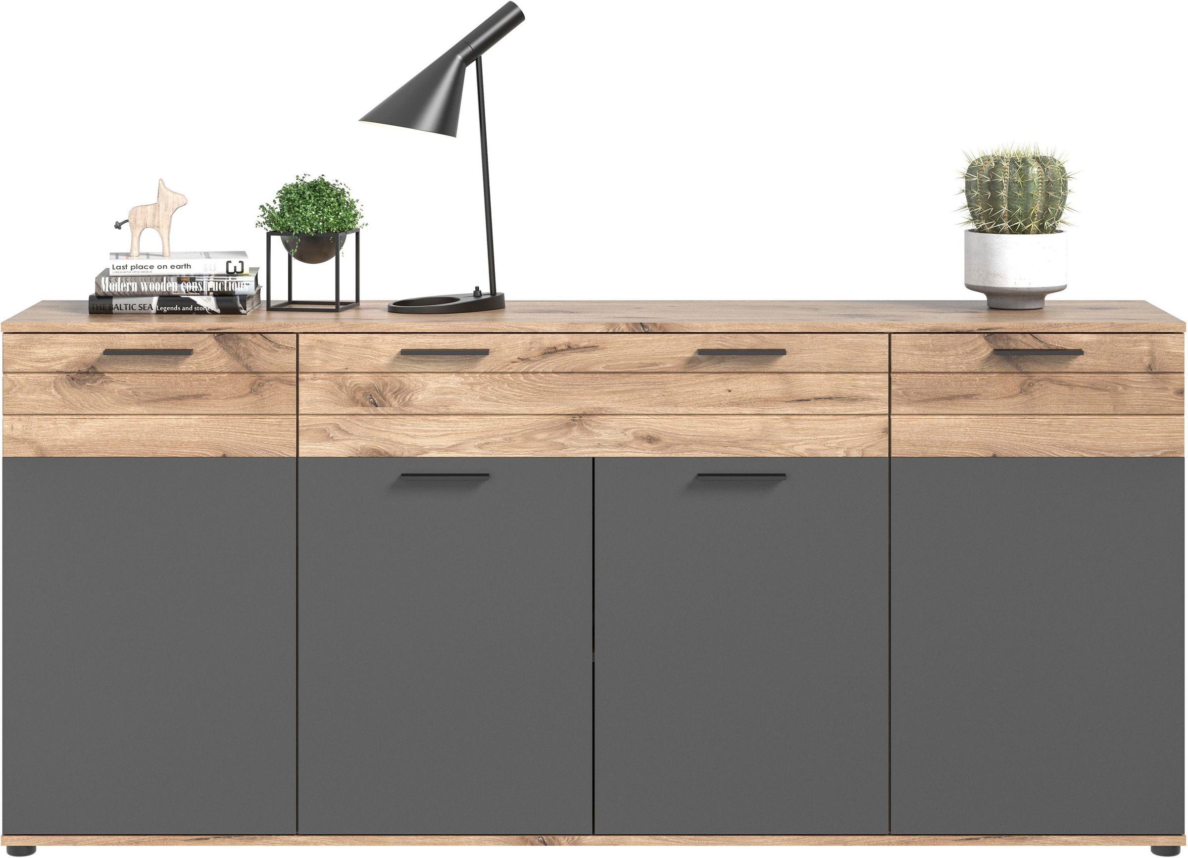Home affaire Sideboard "Riga" Breoite 200 cm günstig online kaufen