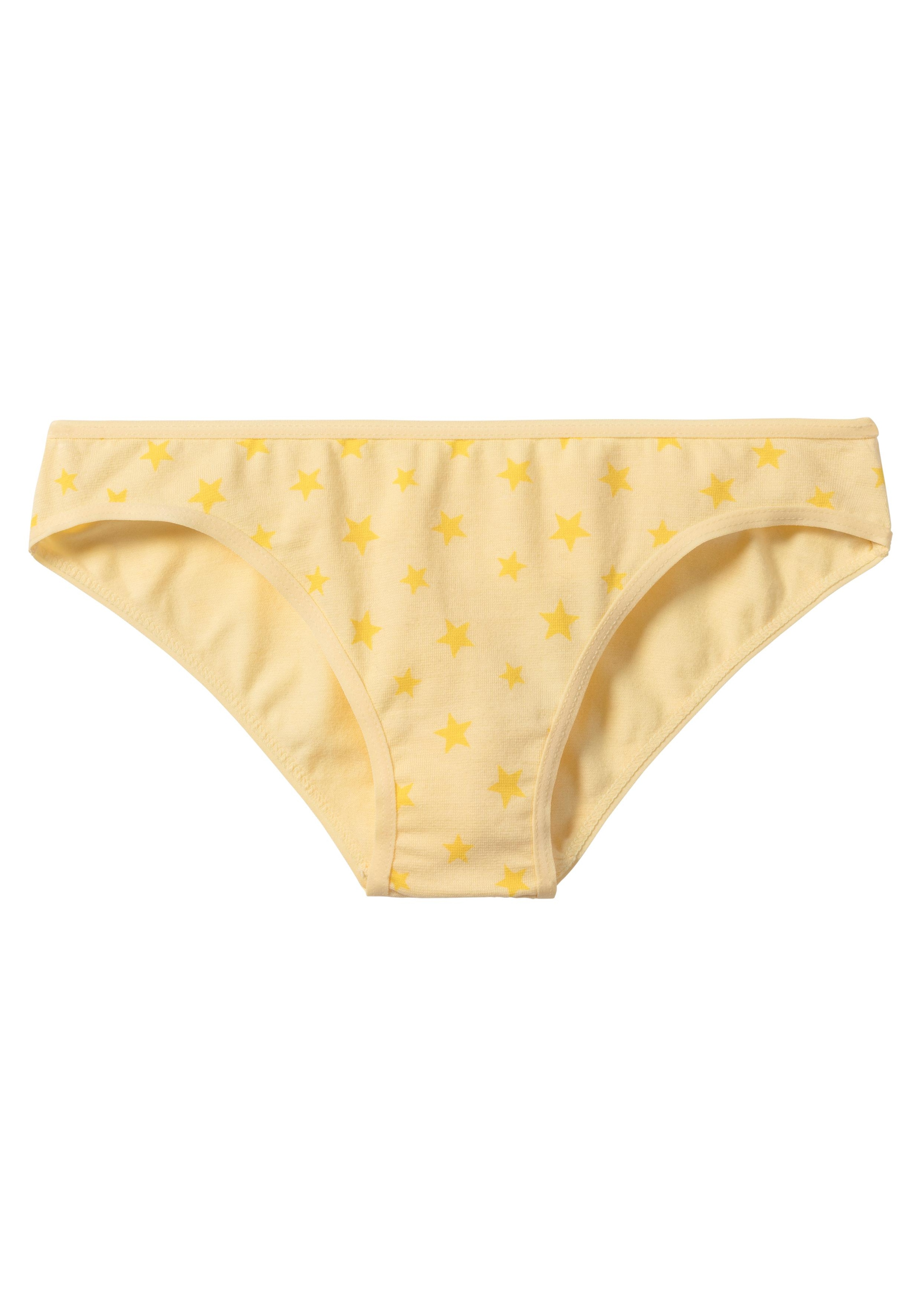 petite fleur Bikinislip, (Packung, 8 St.), mit Sternen-Print und unifarben