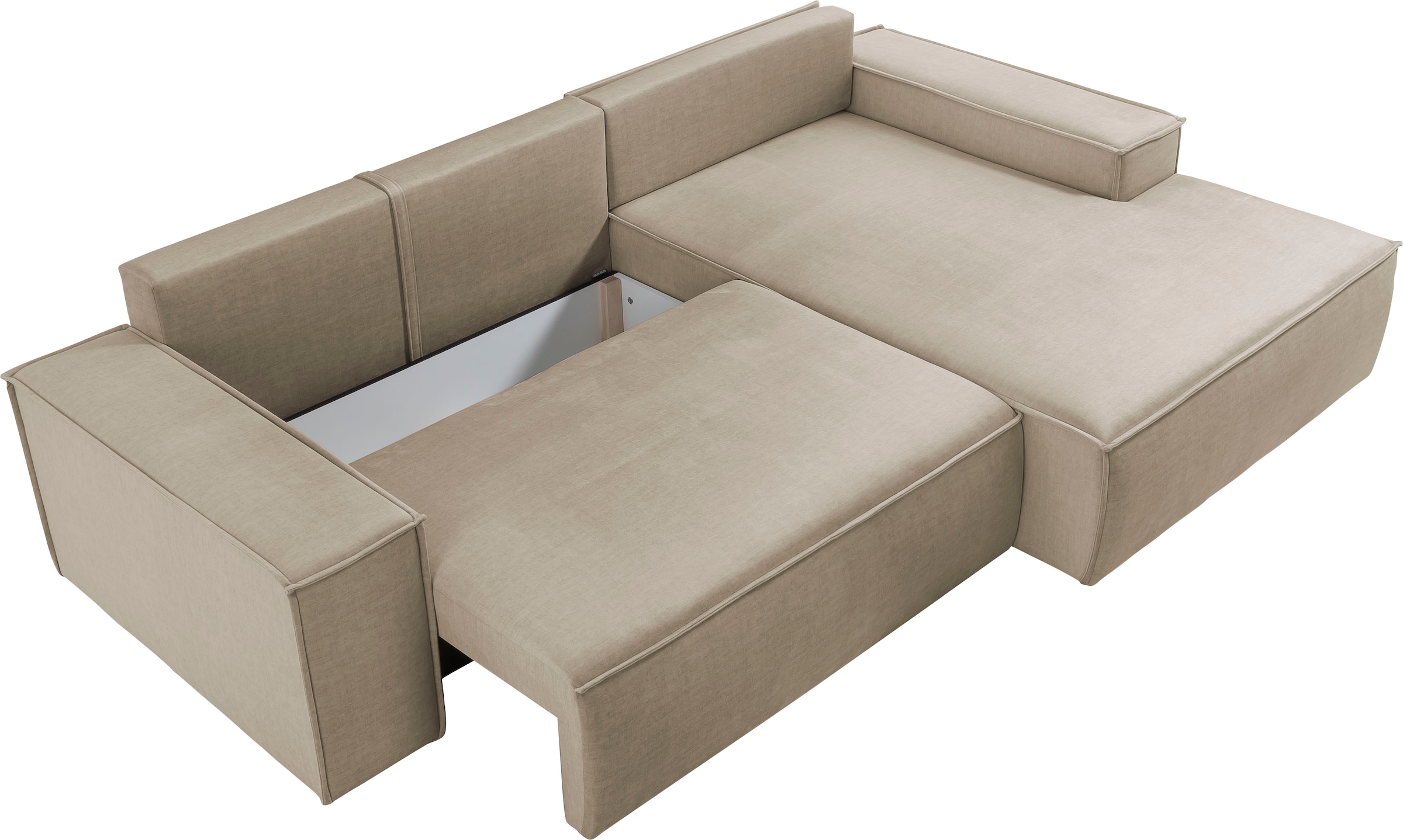 Ecksofa SHERWOOD Schlafsofa, mit Bettkasten, Cord-Bezug