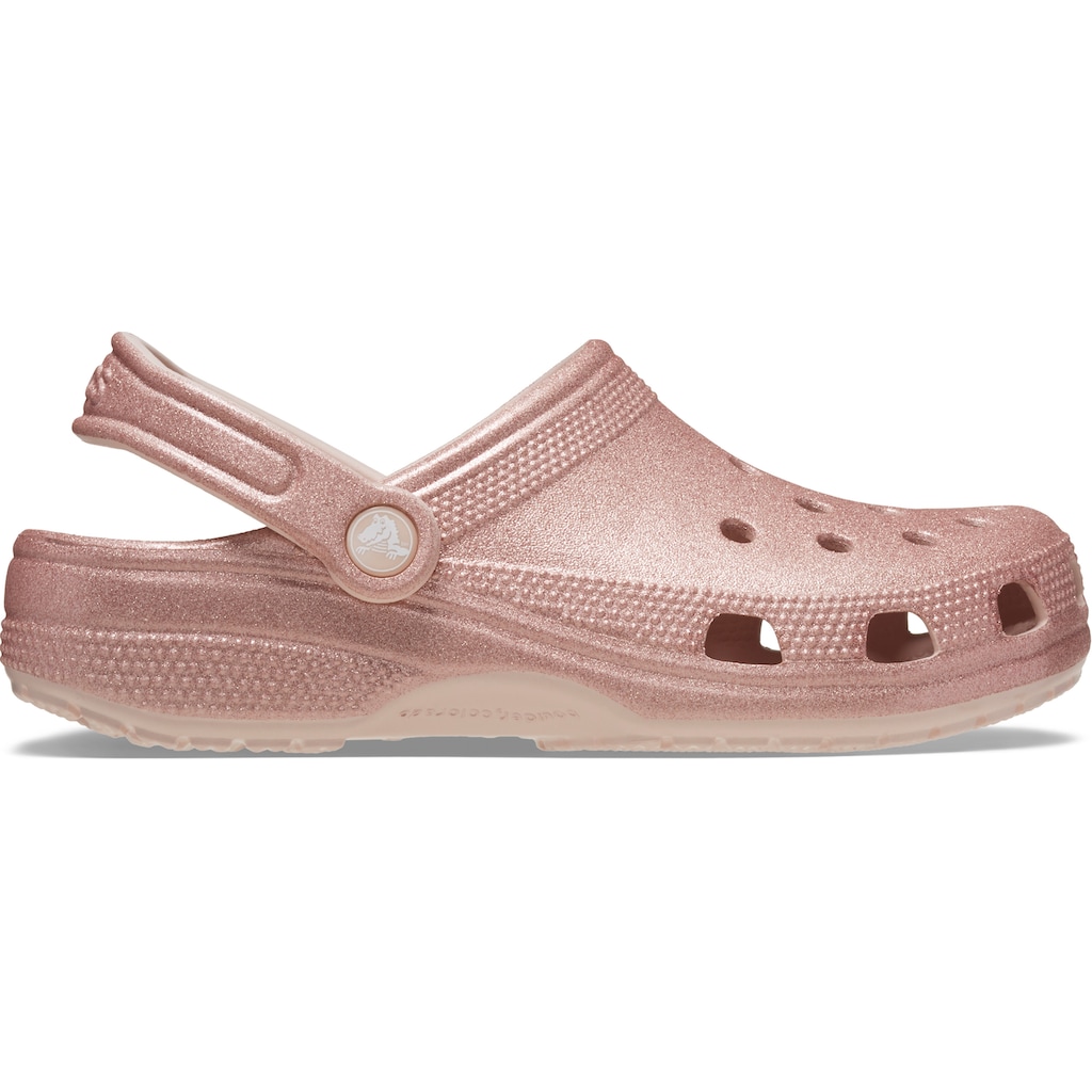 Crocs Hausschuh »Classic Glitter Clog, Badesandale,«, Sommerschuh, Schlappen, Schlupfschuh mit Glitzer verziert