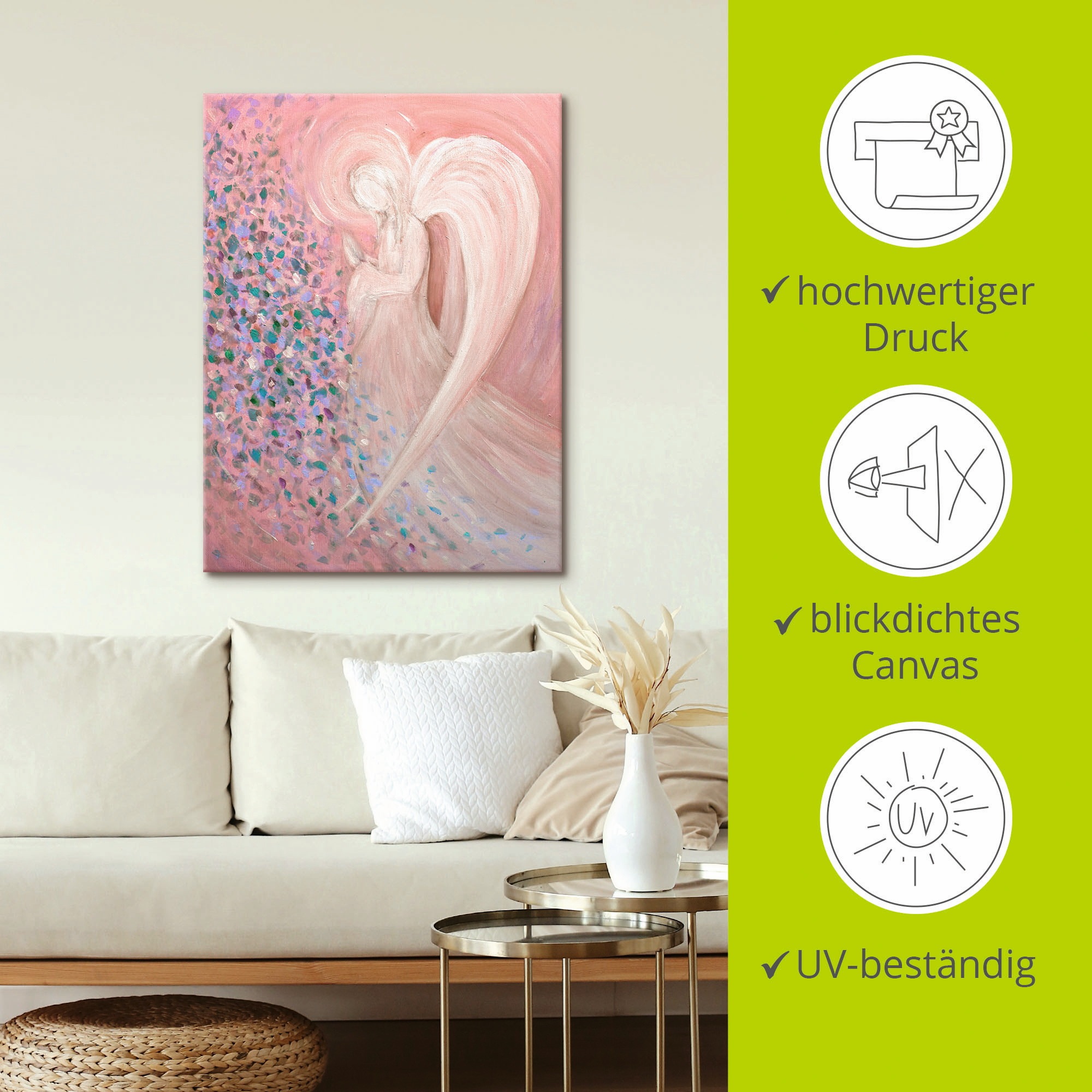 Artland Wandbild »Engelbild - pastell«, Religion, (1 St.), als Alubild, Outdoorbild, Leinwandbild, Poster, Wandaufkleber