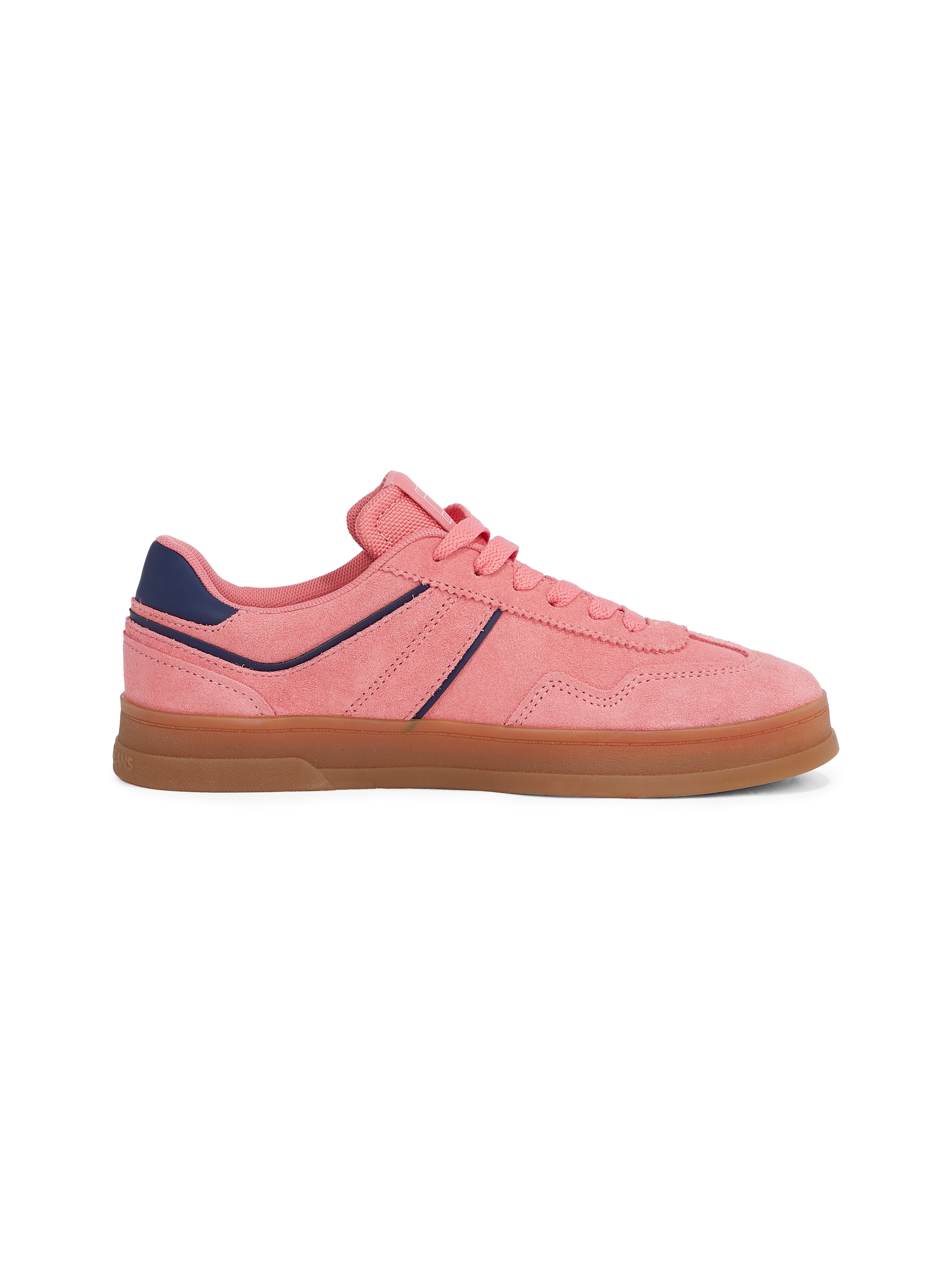 Tommy Jeans Plateausneaker »THE GREENWICH SUEDE«, Freizeitschuh, Halbschuh, Schnürschuh mit gepolstertem Schaftrand