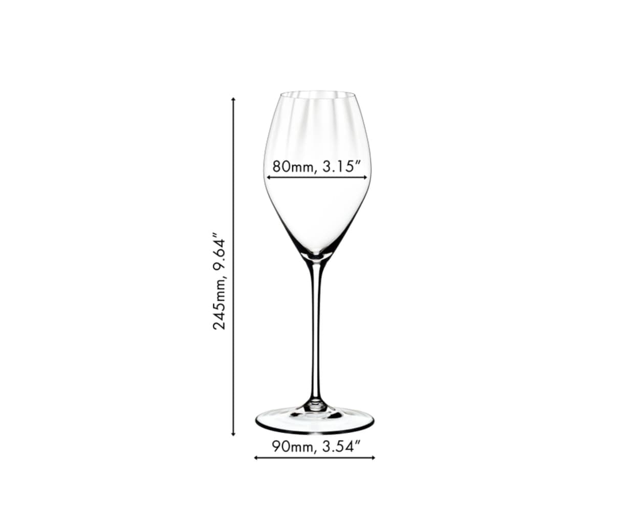 RIEDEL THE WINE GLASS COMPANY Champagnerglas »Champagnergläser Performance 375 ml 2er Set transparent« Spülmaschinengeeignet