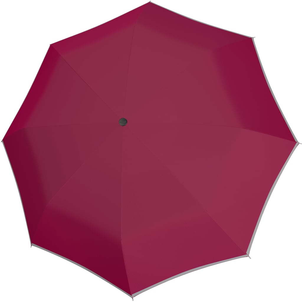 doppler® Taschenregenschirm »Mini Light up uni Pink« mit reflektierenden Elementen am Schirmdach