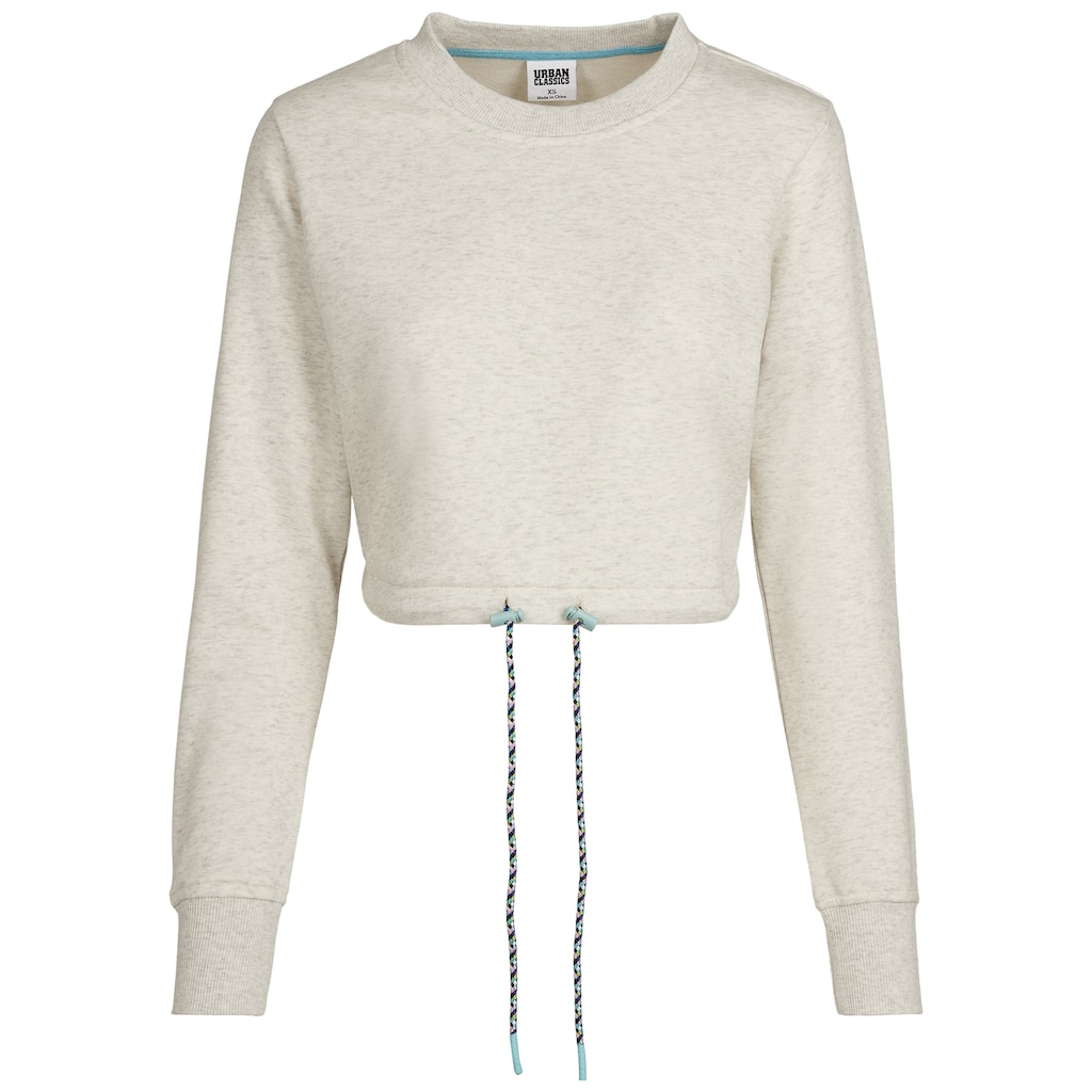 URBAN CLASSICS Sweater »Damen Ladies Oversized Cropped Crewneck«, (1 tlg.)