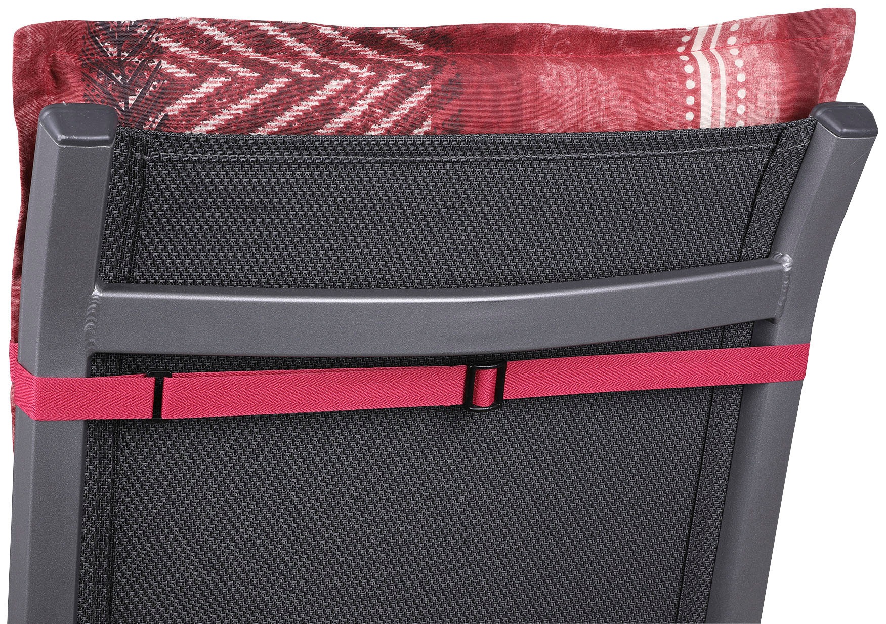 Sesselauflage GO-DE, rot, B:50cm H:6cm T:110cm, Baumwolle, Polyester, Polyurethan, Polsterauflagen, 110x50 cm 3