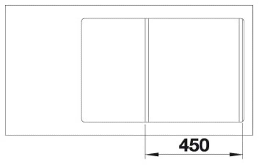 Blanco Granitspüle »AXIA III 45 S-F«, inklusive gratis Glasschneidebrett