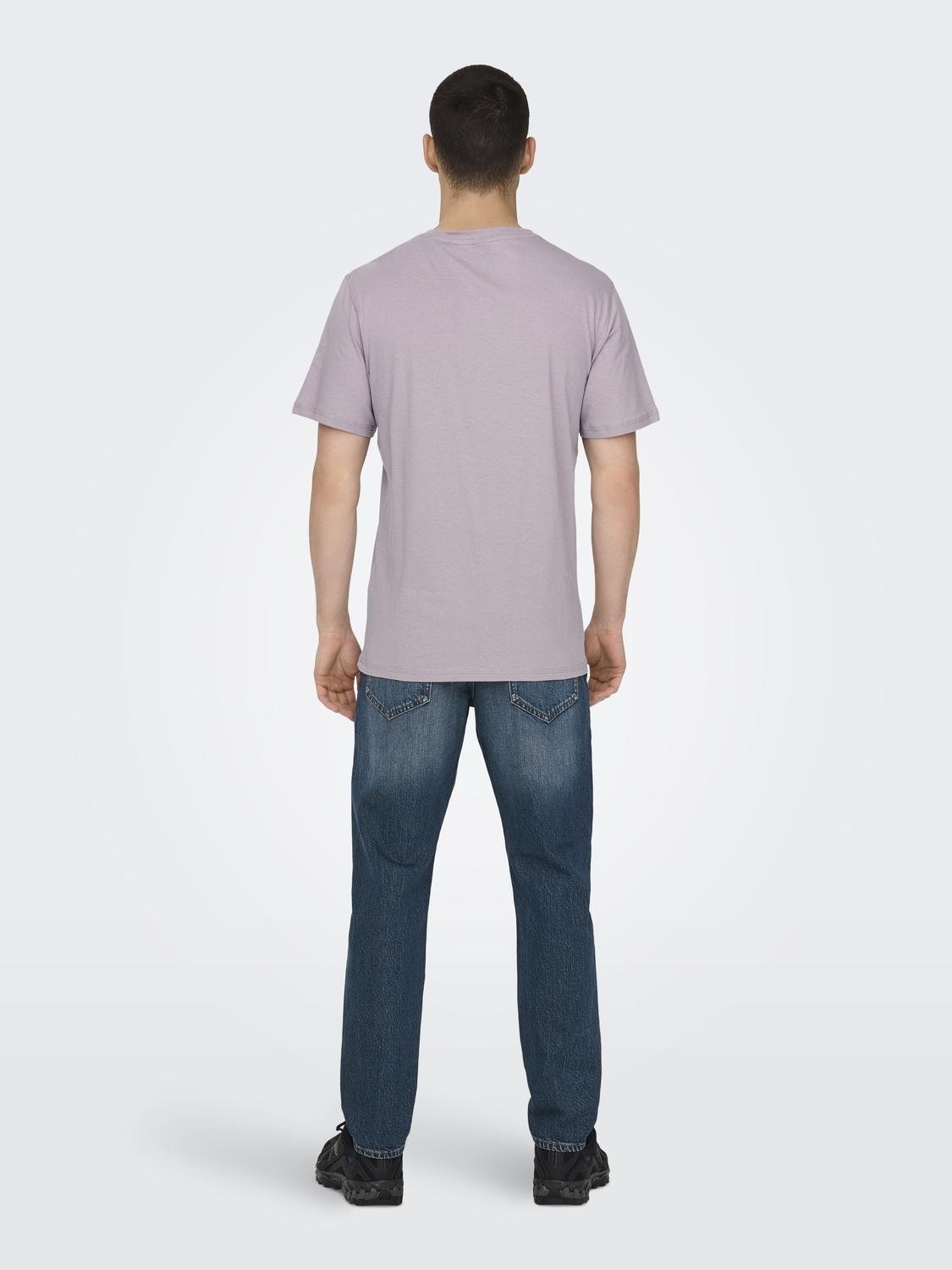 ONLY & SONS Rundhalsshirt »ONSMAX LIFE REG SS STITCH TEE«