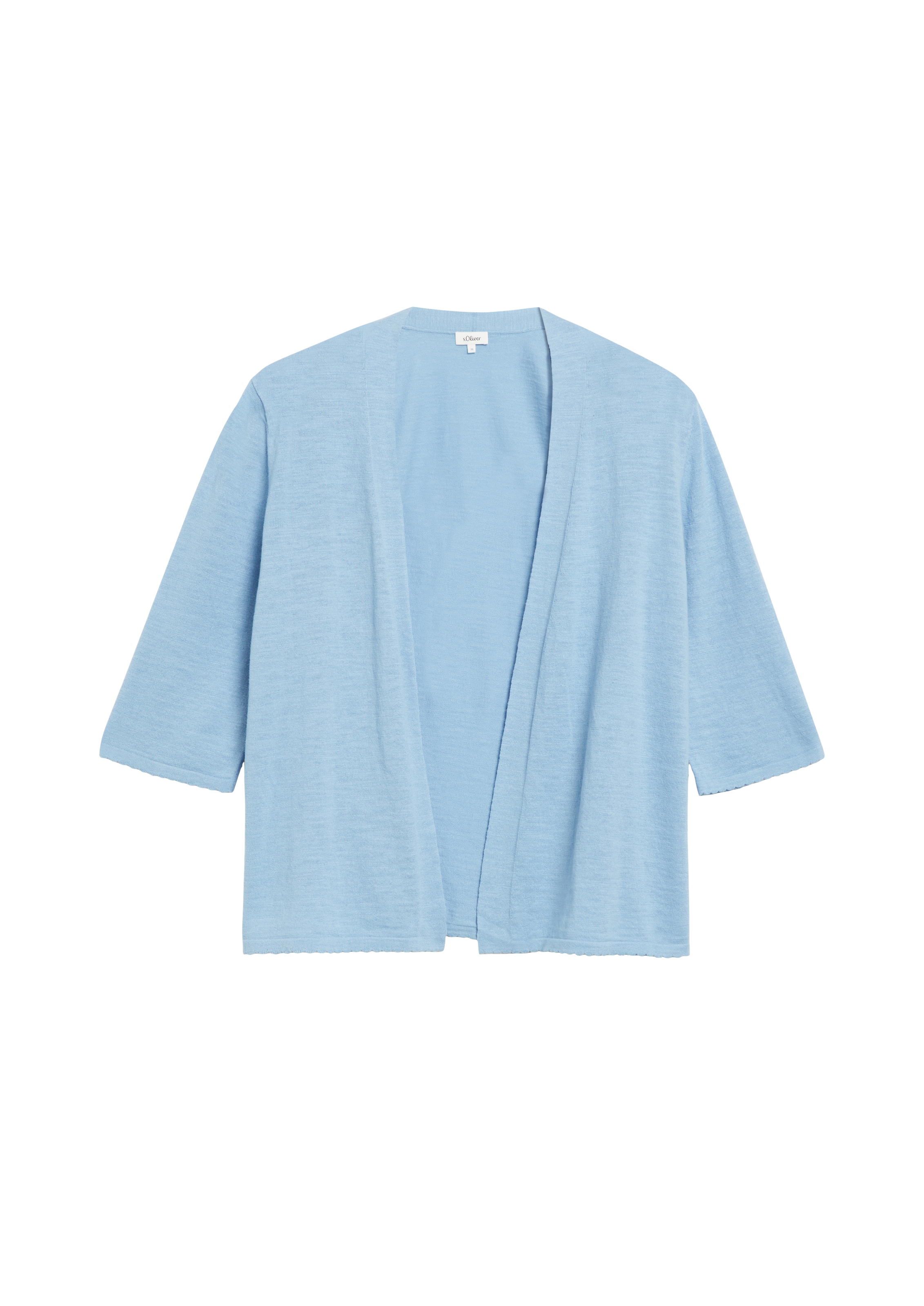 s.Oliver Cardigan 3/4-Arm Sommer-Strickjacke ohne Verschluss