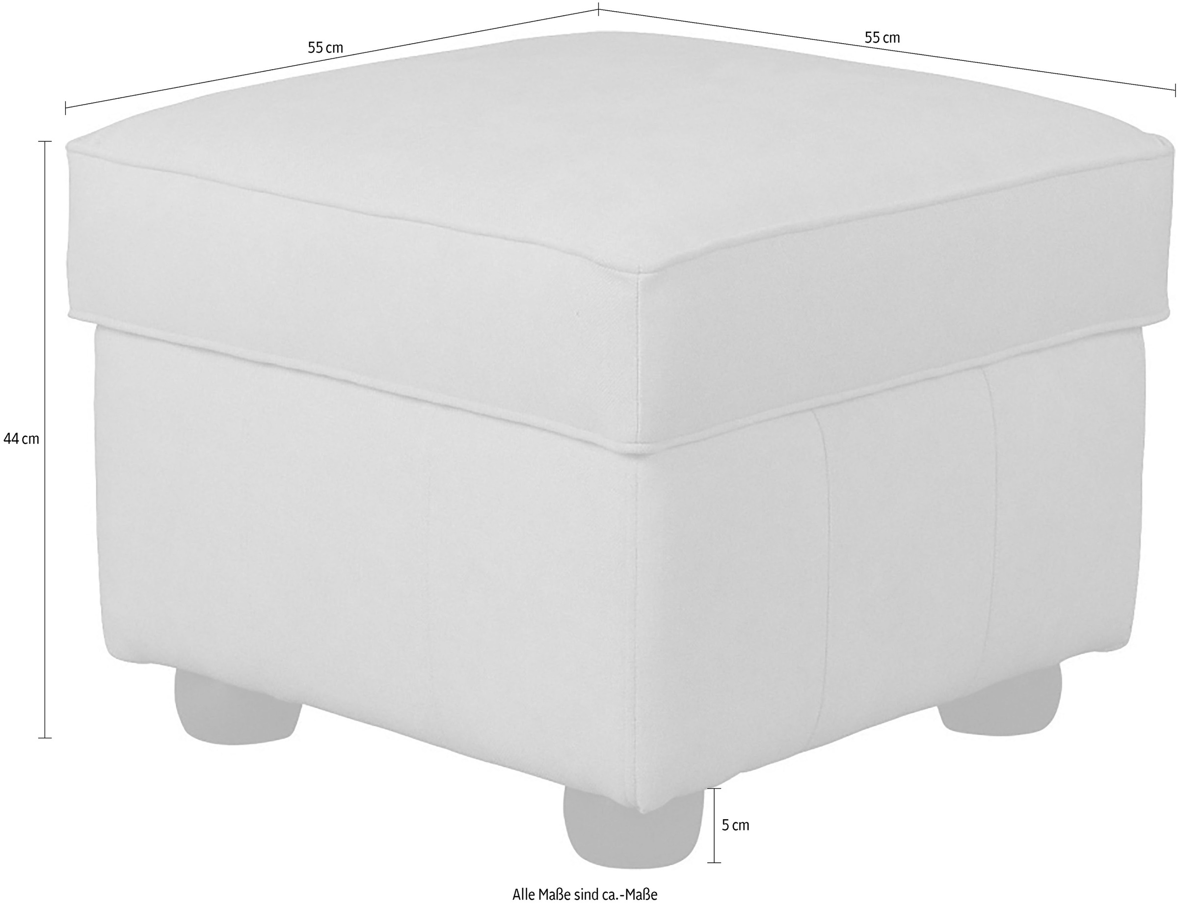 Home affaire Polsterhocker »CHARENTE, Chesterfield Hocker, Maße B/T/H: 55/55/73 cm«, passend zur Serie Charente, in hochwertiger Verarbeitung