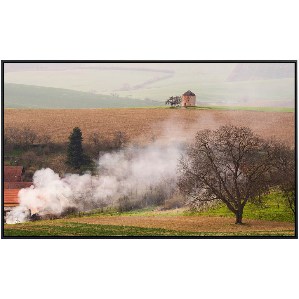 Papermoon Infrarotheizung »Feld mit Rauch«