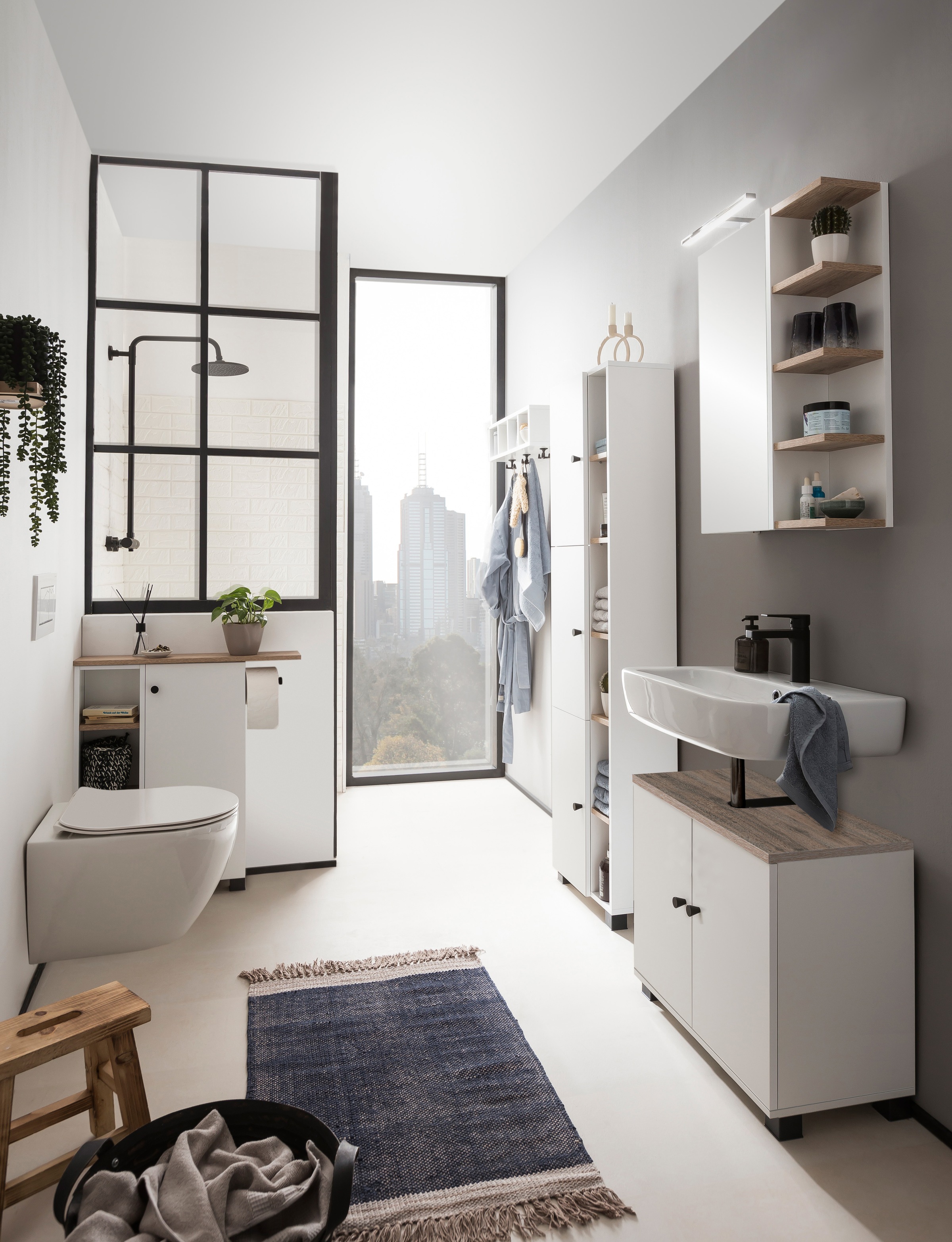 Schildmeyer Spiegelschrank "Balto", nit LED-Beleuchtung, Regal beidseitig m günstig online kaufen
