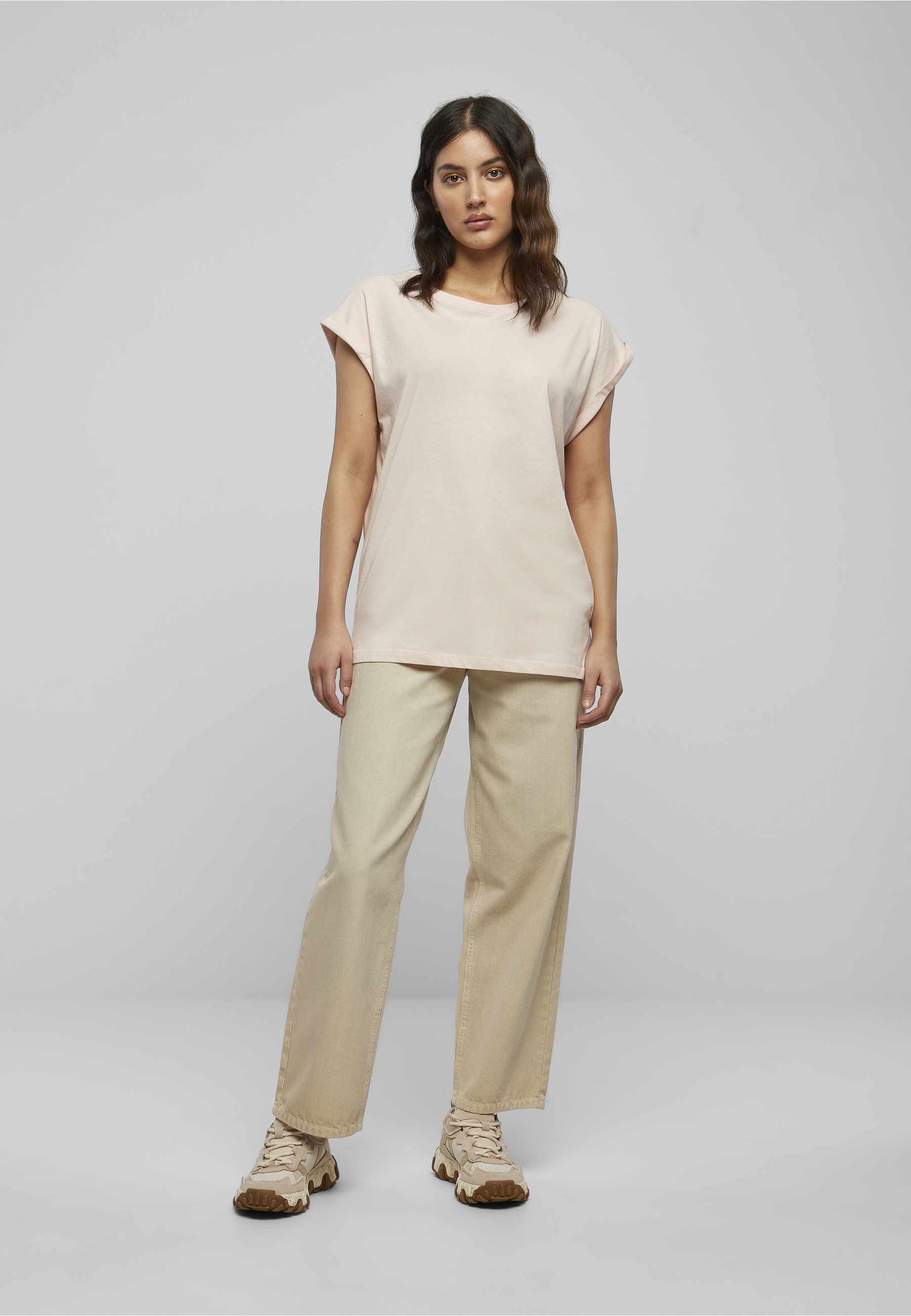 URBAN CLASSICS Kurzarmshirt »Urban Classics Damen Ladies Extended Shoulder Tee« 1 Stk.