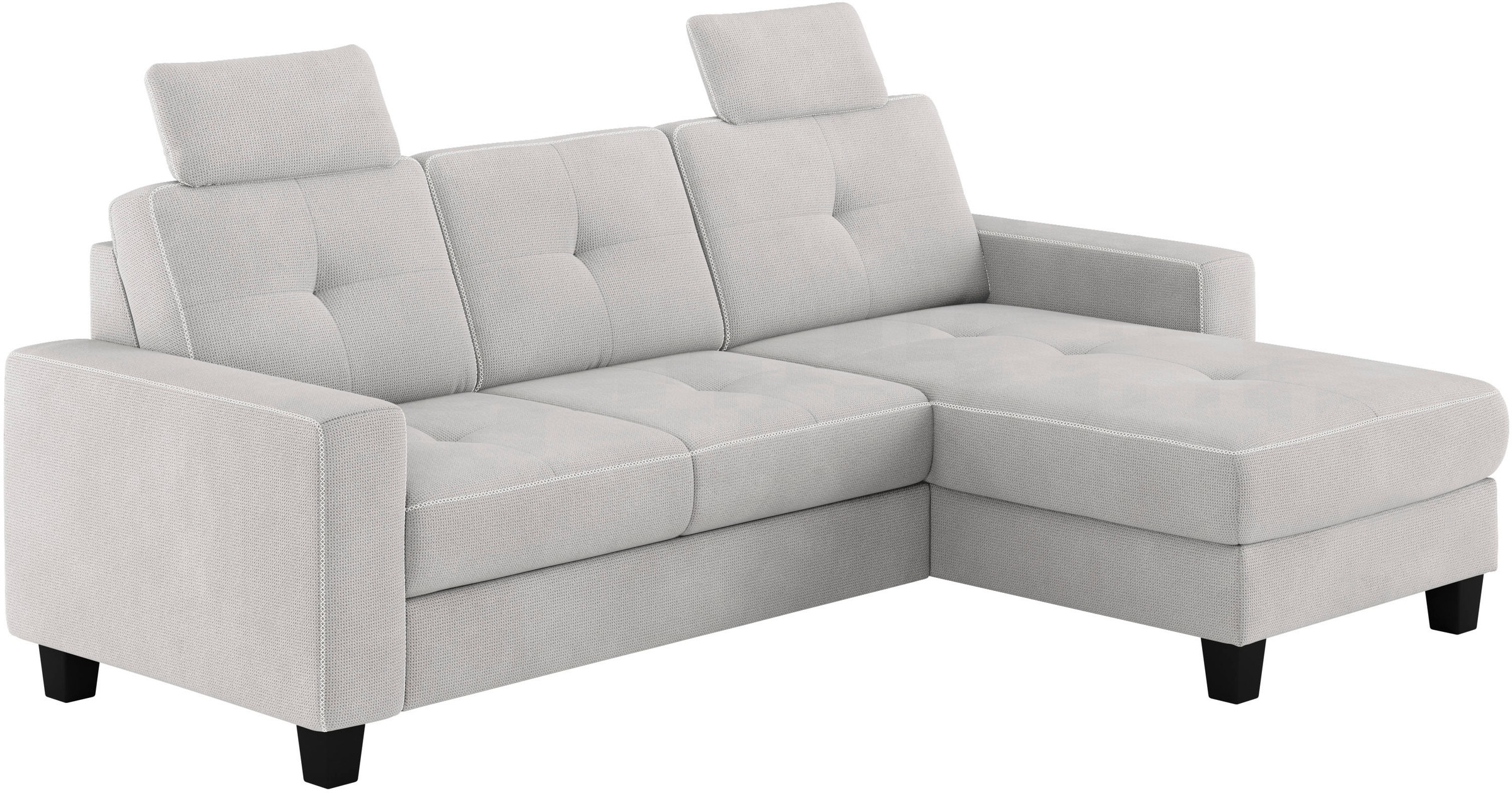 Places of Style Ecksofa »Varese«, wahlweise mit Bettfunktion und Bettkasten