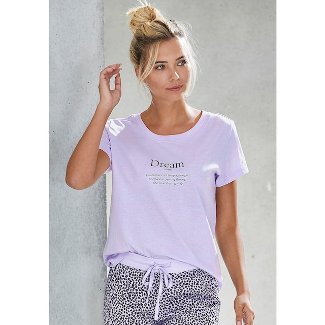 Vivance Dreams Pyjamaoberteil, mit Statementdruck online bestellen | BAUR