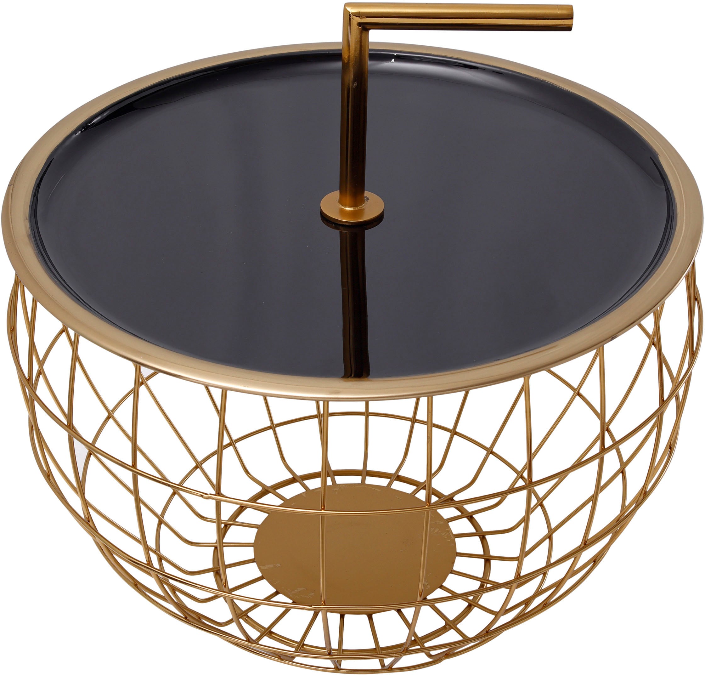 Kayoom Beistelltisch »Art Deco 500, Abstelltisch aus Metall,funktional und stabil«, (1 St.), Dekorativ, mit abnehmbarem Griff (13 cm), Stauraumfunktion