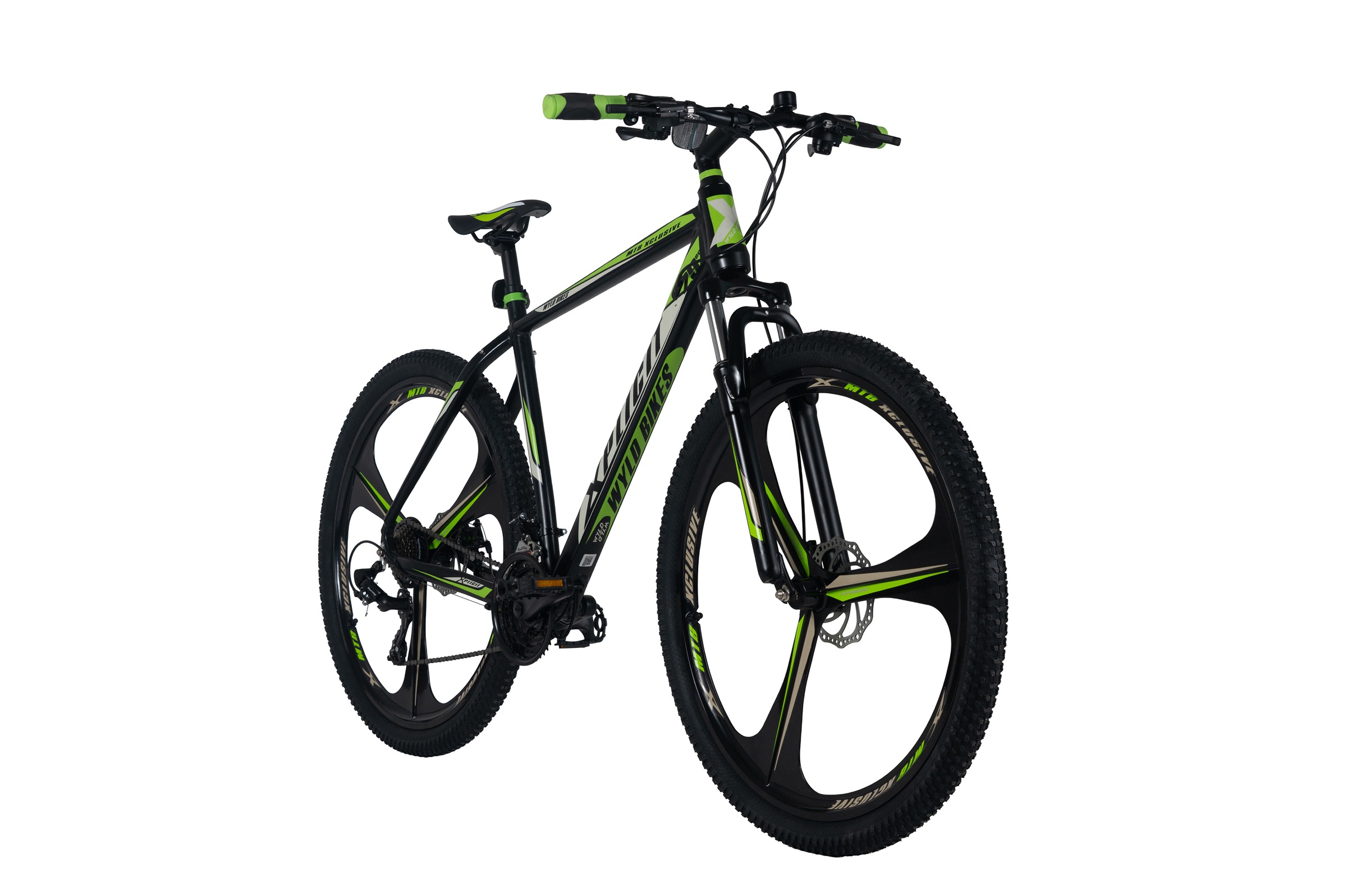 WYLD Mountainbike »WYLD Mountainbike Hardtail 29" Xplicit schwarz-grün RH 53 cm« 21 Gang Shimano Tourney Schaltwerk Kettenschaltung