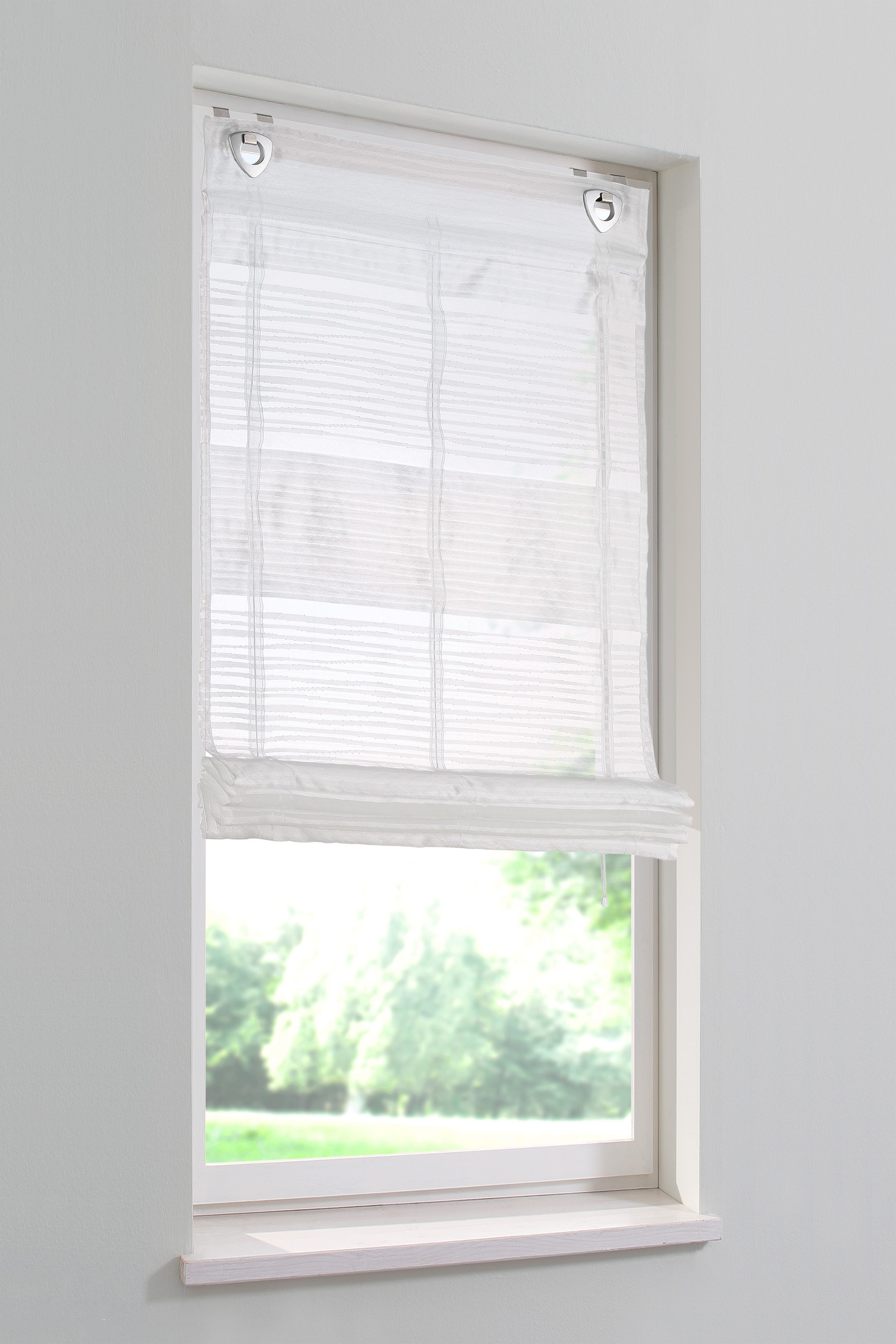 HOME WOHNIDEEN Raffrollo "Sarnia" mit Hakenaufhängung ohne Bohren mit Quers günstig online kaufen