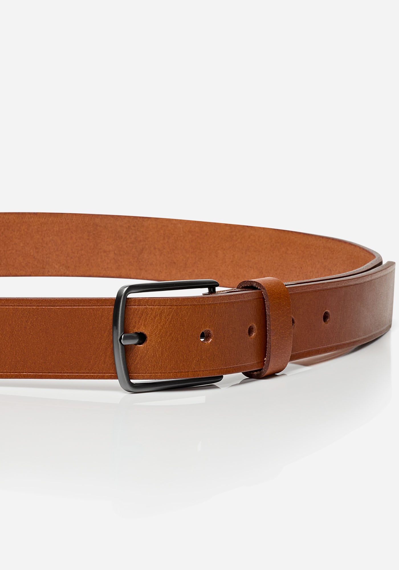 MONTI Ledergürtel »GENF« mit satinierter geschwärzter Schnalle