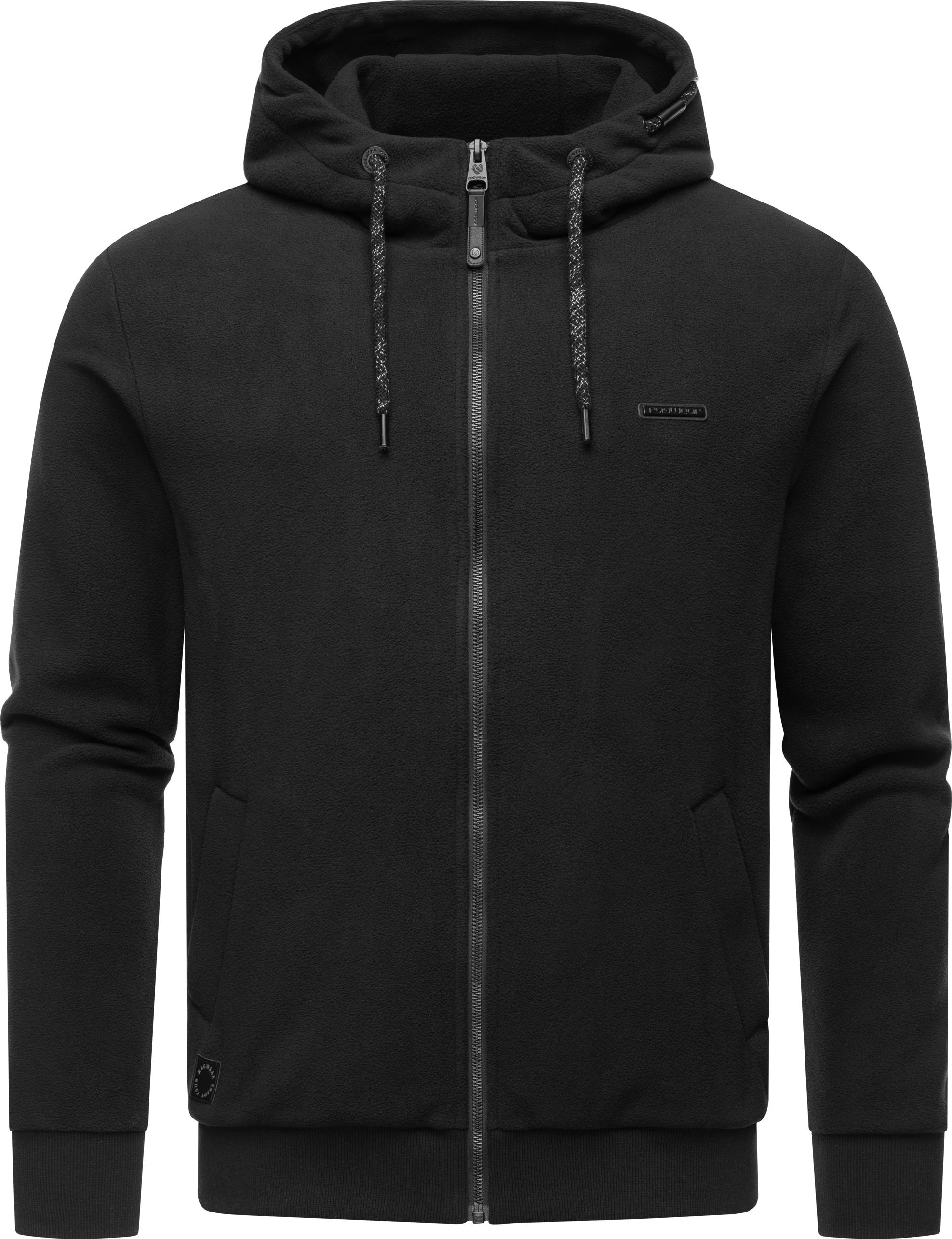 Ragwear Kapuzensweatjacke »Natte Zip Fleece«, Herren leichte basic Fleecejacke mit Kapuze