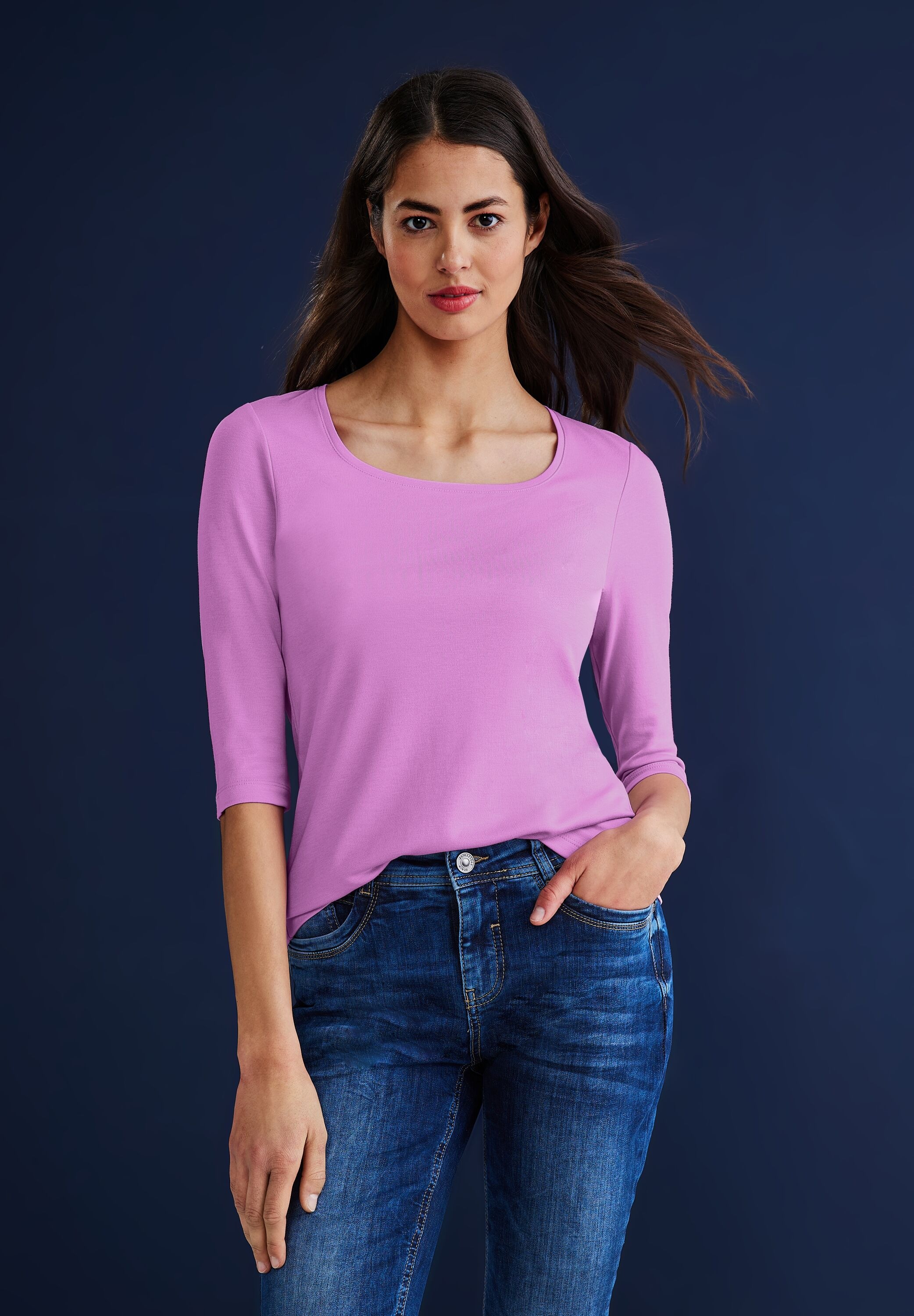 STREET ONE 3/4-Arm-Shirt, mit 3/4 Ärmeln