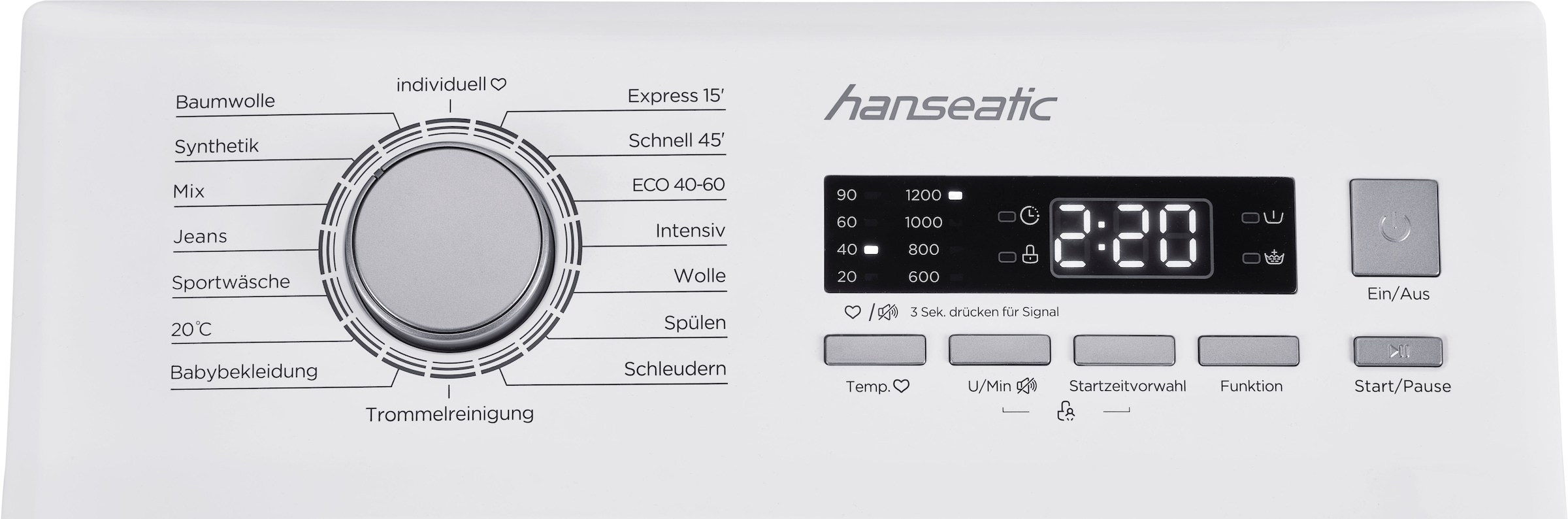 Hanseatic Waschmaschine Toplader, HTW7512C, 7,5 kg, 1200 U/min,  Mengenautomatik, Überlaufschutzsystem, Express Programm | BAUR | Toplader