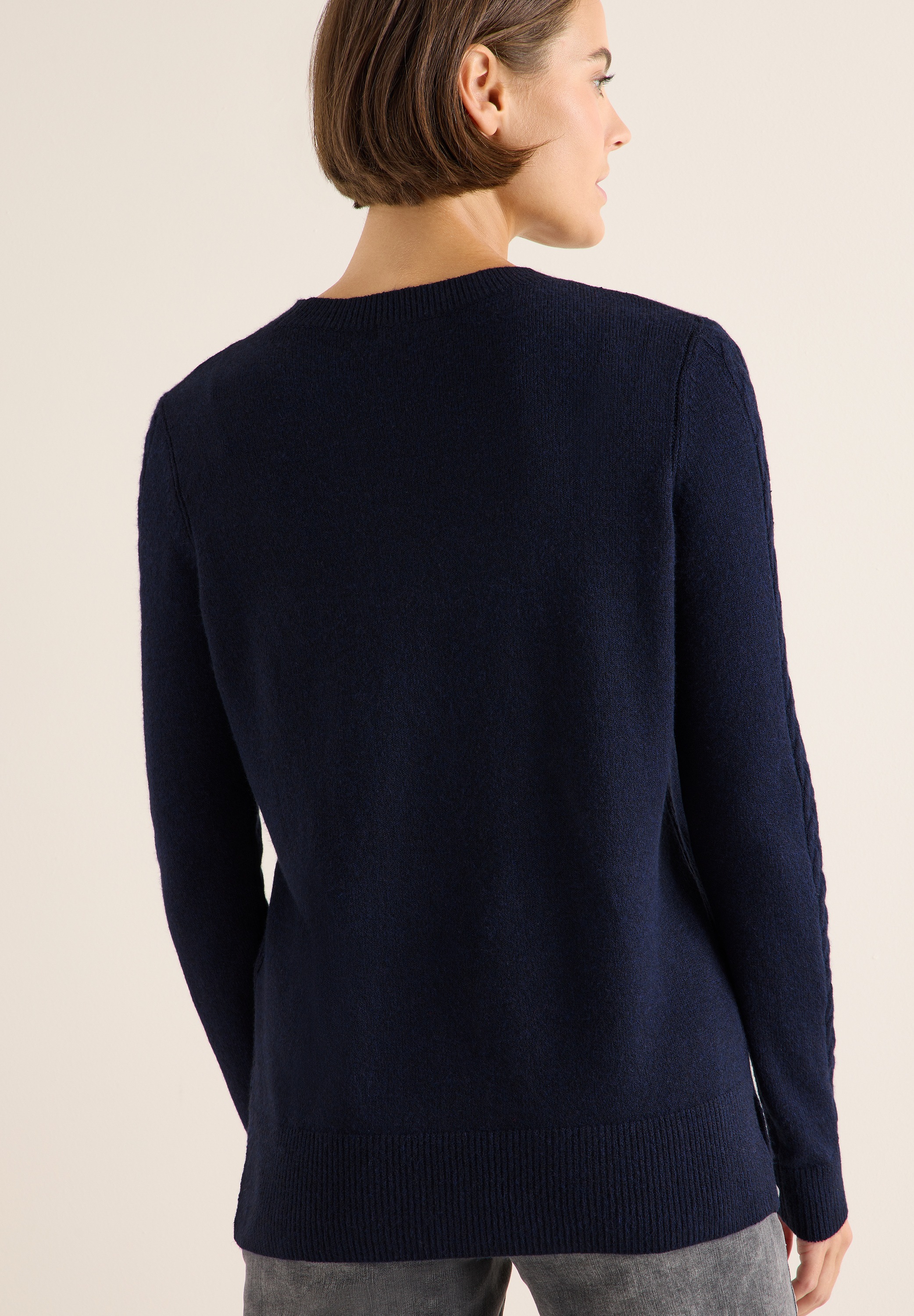 Cecil Rundhalspullover, mit Rippbündchen günstig online kaufen