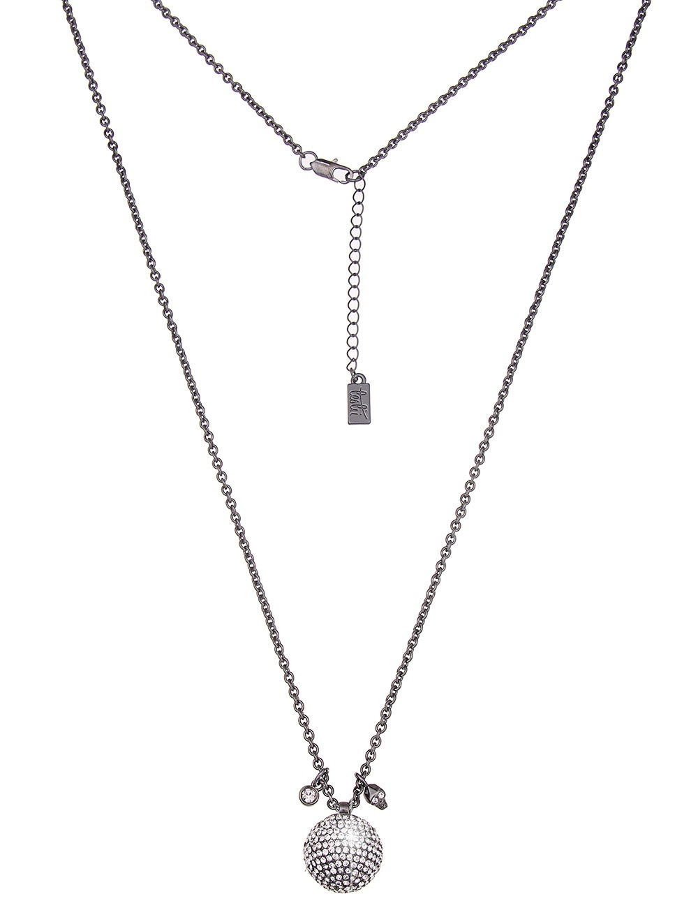 leslii Kette mit Anhänger mit Premium Glitzer-Kugel