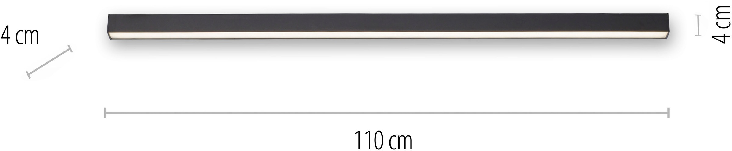 Neuhaus PURE LED Deckenleuchte »PURE Lines Straight« LED-Board 1 Stk. warmweiß - kaltweiß Dimmbar über Fernbedienung, CCT, Memoryfunktion