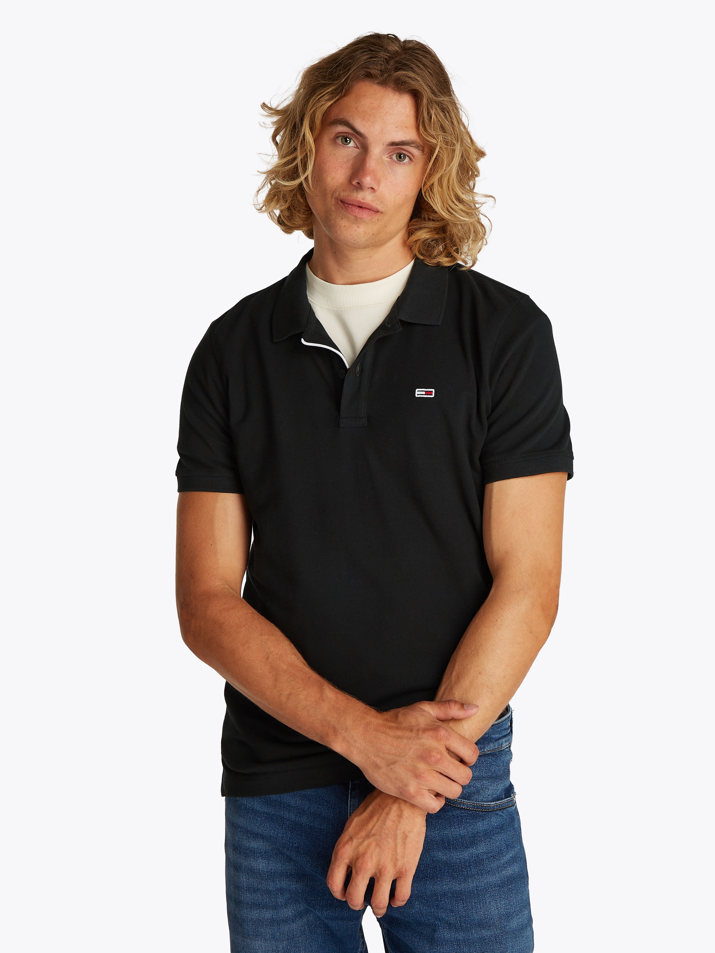 Tommy Jeans Poloshirt »TJM SLIM PLACKET POLO EXT«