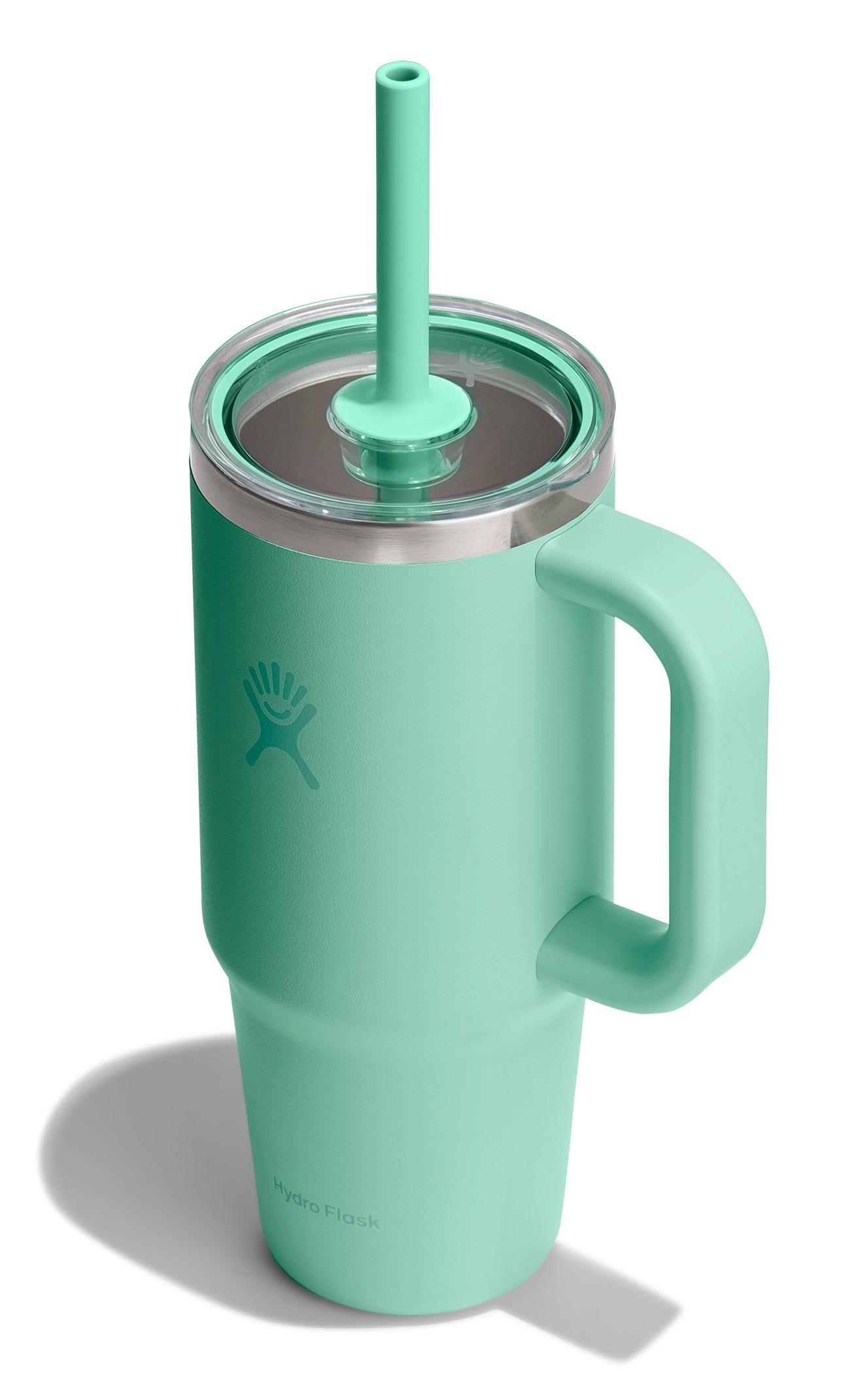 Hydro Flask Thermobecher "24 OZ Travel Tumbler Clear Lid, 710 ml" Kompatibel mit Eindrückzubehör der Größe Medium
