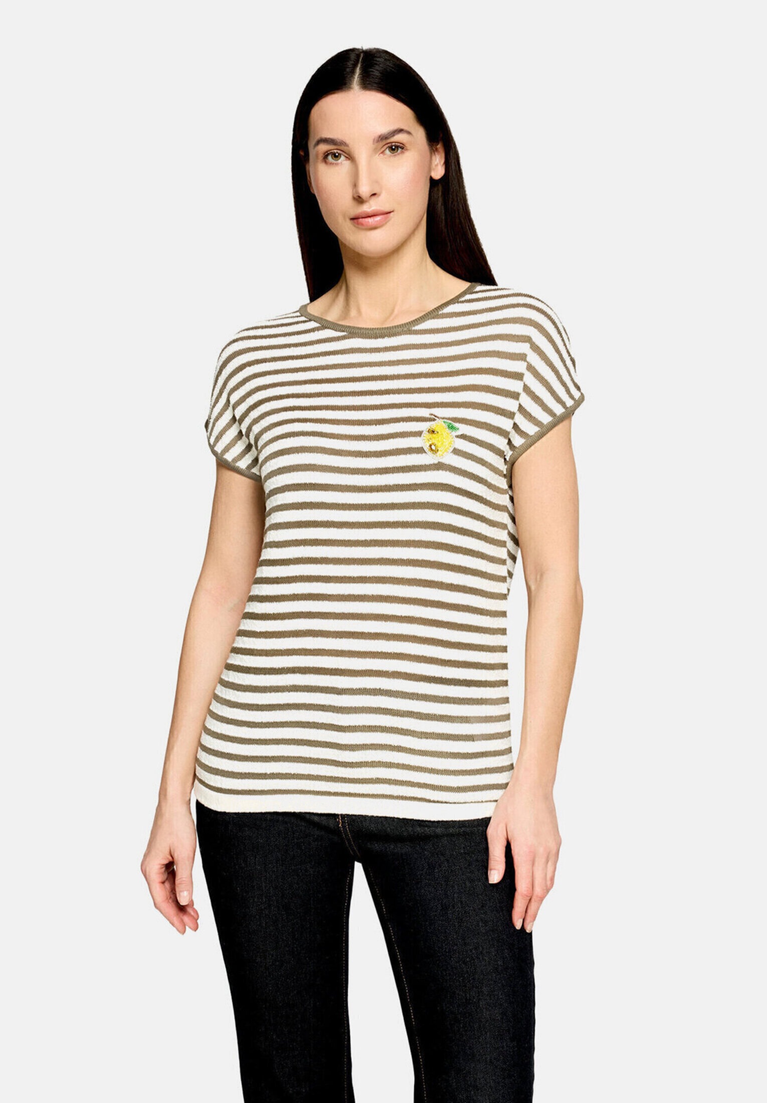 Cartoon Kurzarmshirt »Damen mit Streifen« 1 tlg.