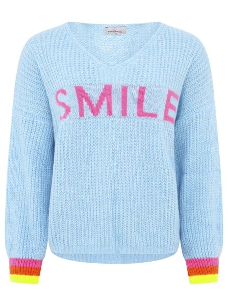 Zwillingsherz Strickpullover »"Smile"«, mit fröhlichem Aufdruck, One Size