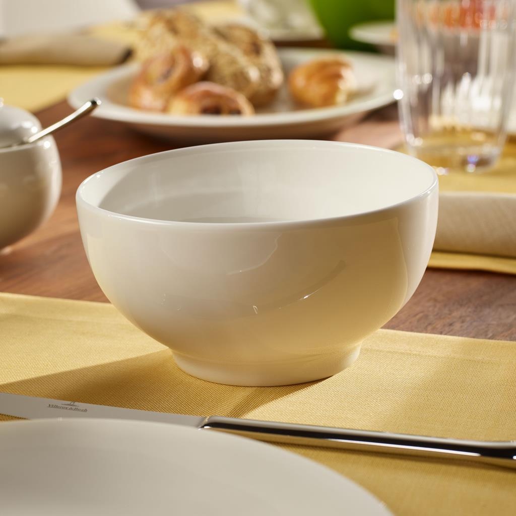 Villeroy & Boch Geschirr-Set »Frühstücks-Set New Cottage Basic 18er Set weiß« Spülmaschinengeeignet, Mikrowellengeeignet