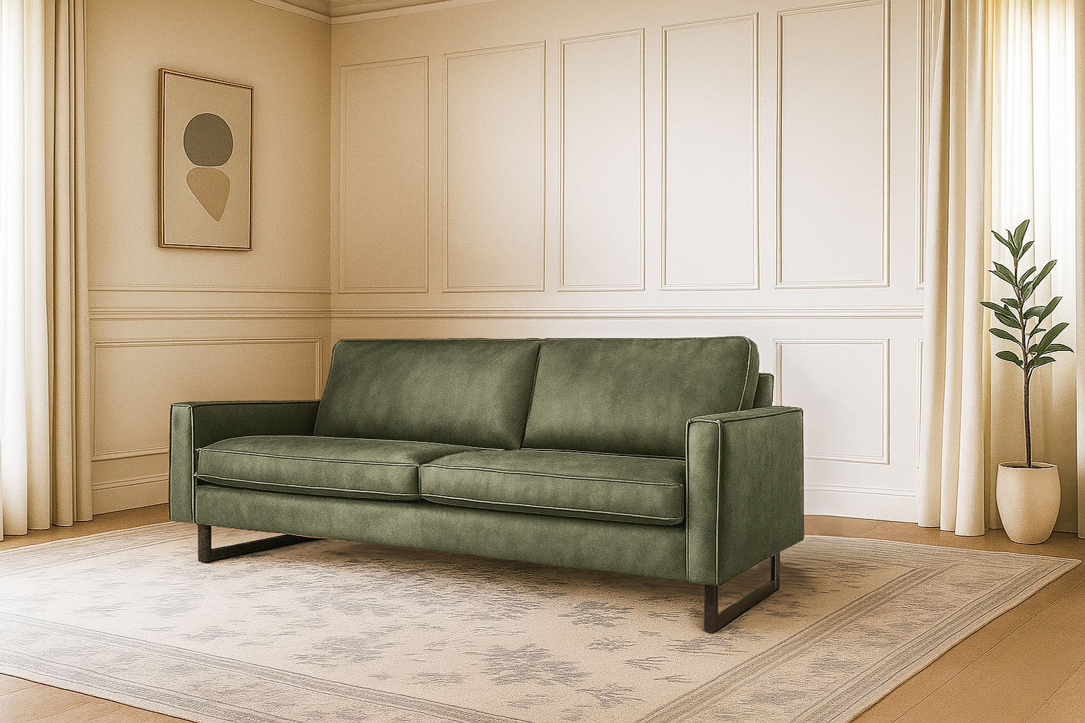 Home affaire 3-Sitzer "Maxi-Ausführung Pinto, 236 cm, Cord, Chenille, Leder günstig online kaufen