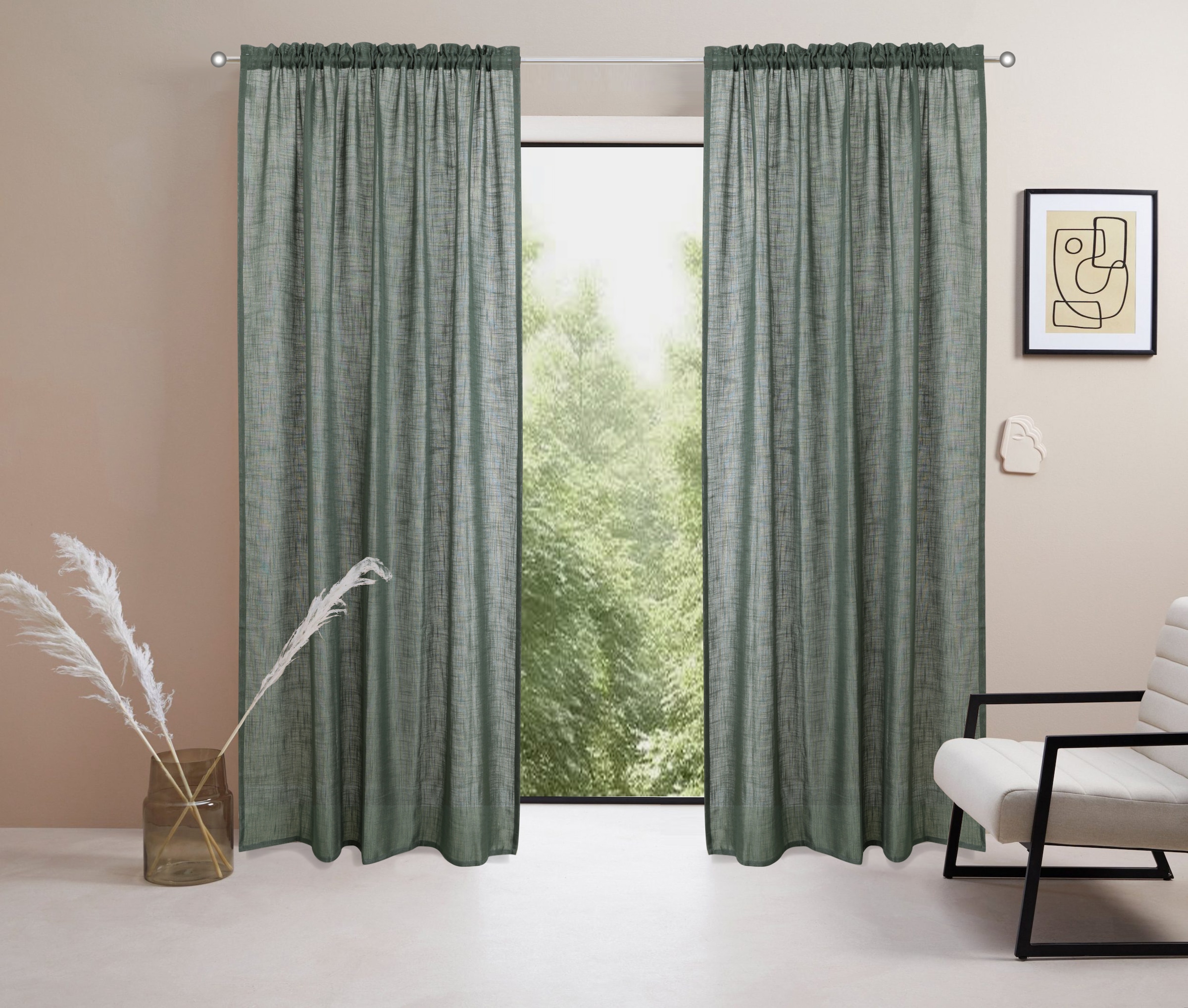 LeGer Home by Lena Gercke Gardine "Marusha" Stangendurchzug 1 Stk. tlg. 1 S günstig online kaufen