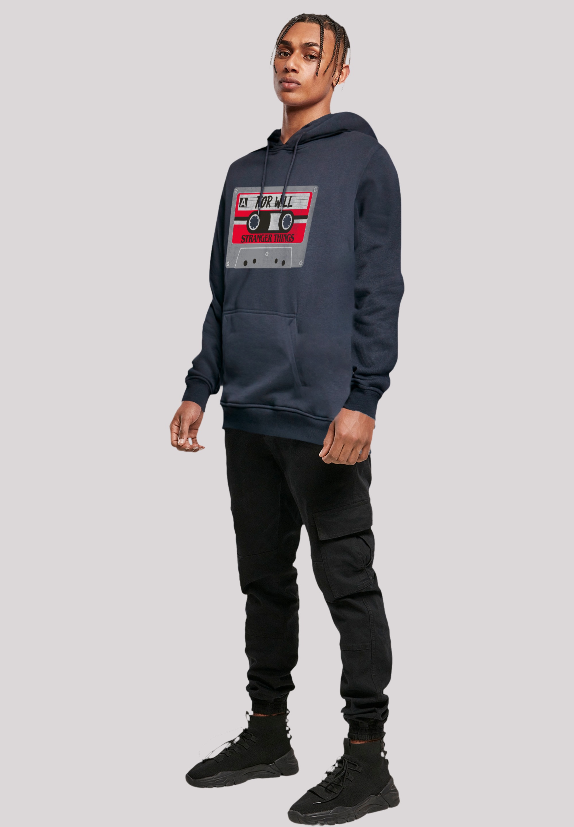 F4NT4STIC Kapuzenpullover »Stranger Things Cassette For Will Netflix«, Premium Qualität