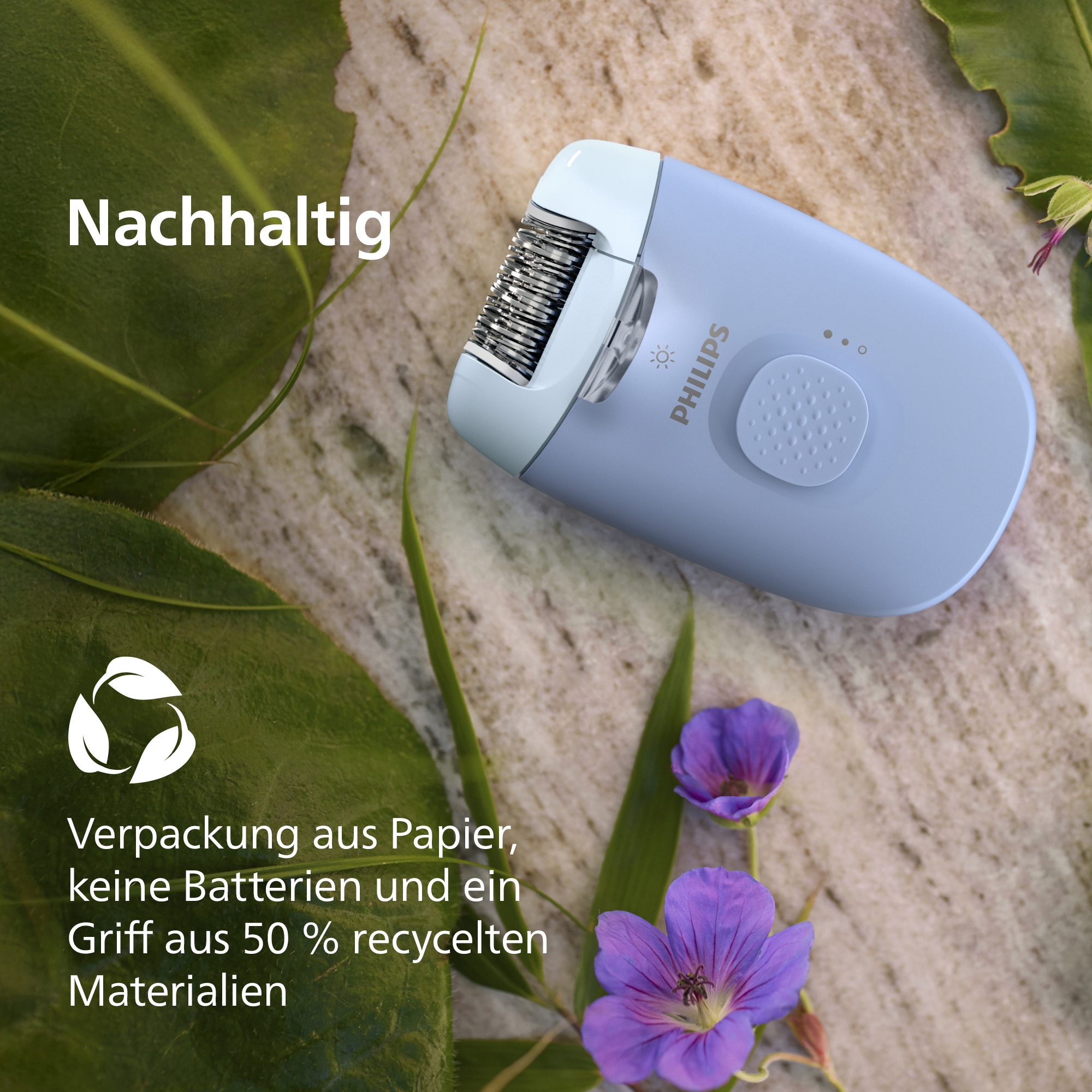 Philips Epilierer »Series 4000« 2 Stk. Aufsätze kompakter Epilierer mit Kabel und LED-Licht, inkl. Massageaufsatz