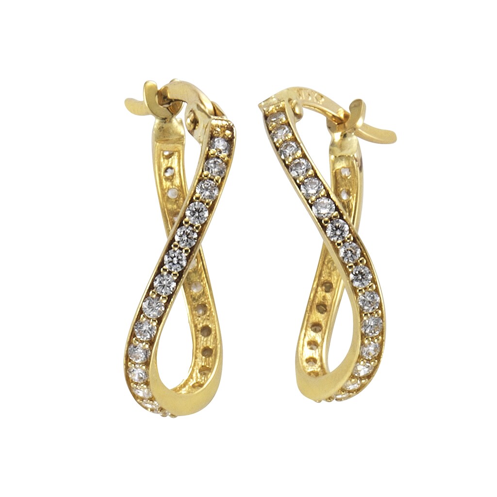 CELESTA Paar Creolen »375/- Gelbgold Zirkonia«