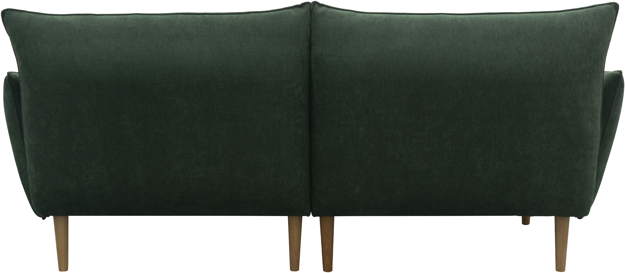 DOMO collection Ecksofa »100 032 kompakte Stellmaße, Breite 200cm, schmale Armlehnen, L-Form«, bodenfrei, 19cm hohe Holzfüße