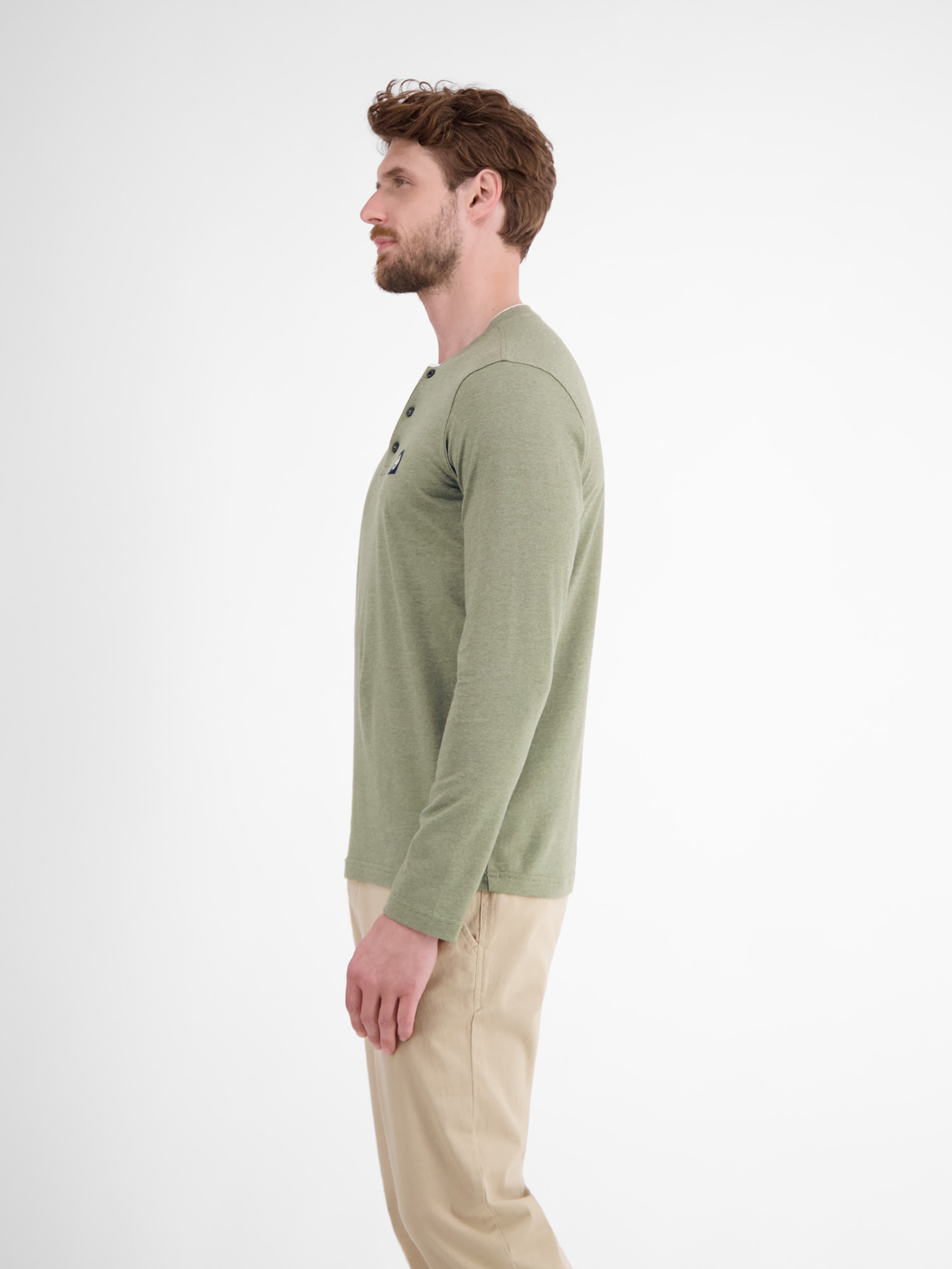 LERROS Sweatshirt »LERROS Serafino-Langarmshirt für Herren«