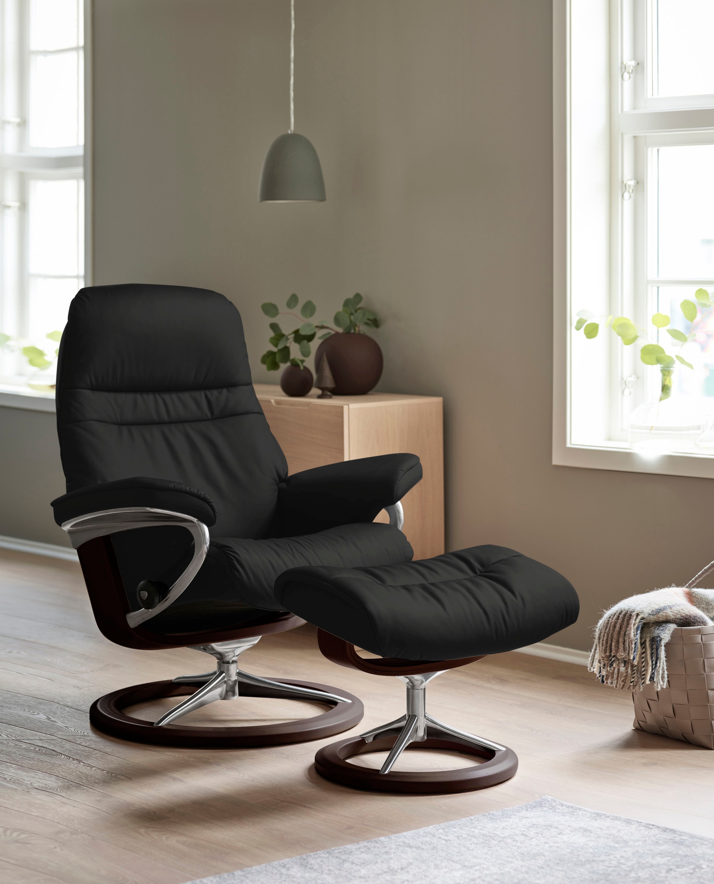 Stressless Relaxsessel "Sunrise", (Set, Relaxsessel mit Hocker), mit Signat günstig online kaufen