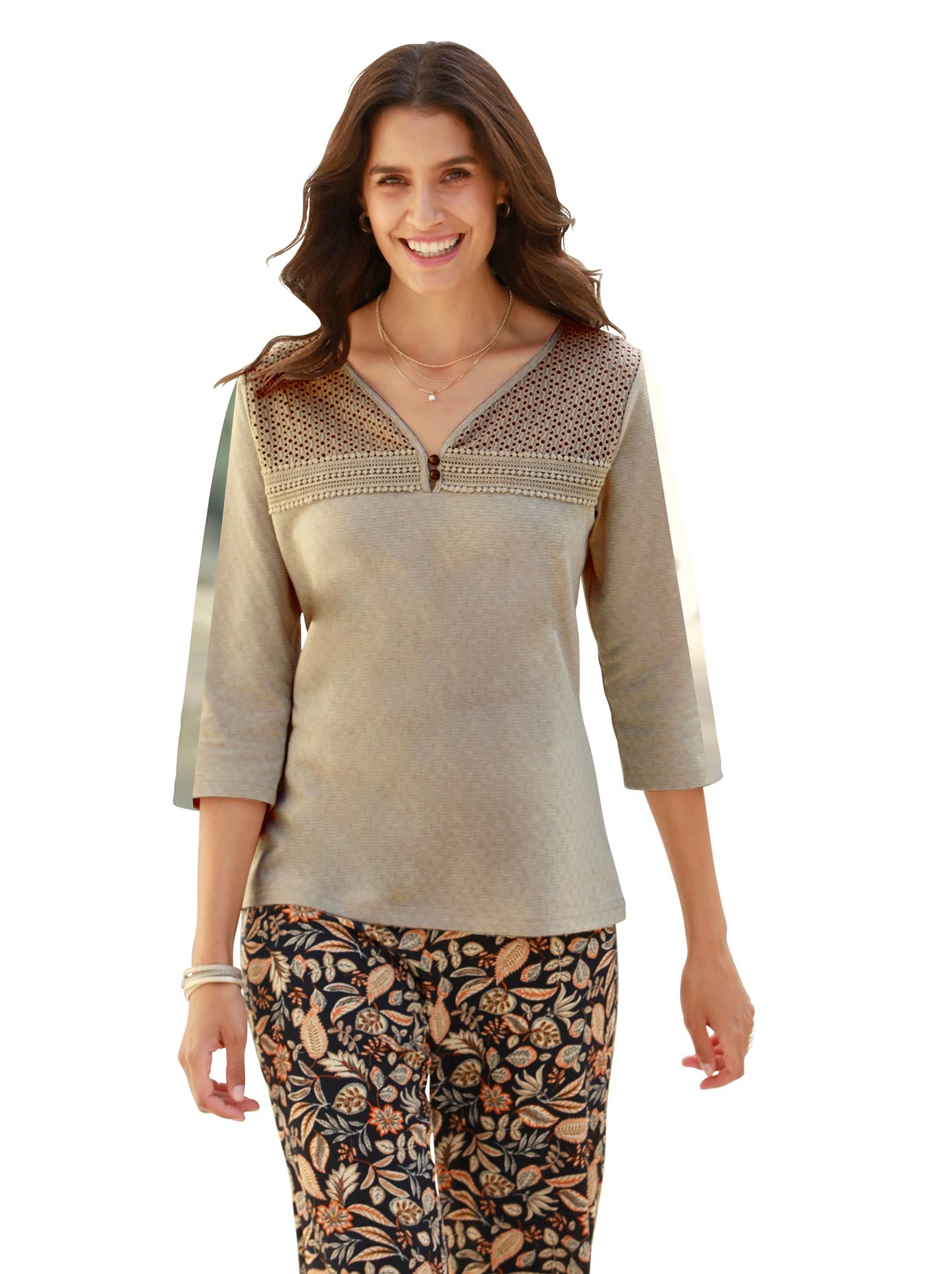 Inspirationen 3/4-Arm-Shirt »Shirt« (1 tlg.)