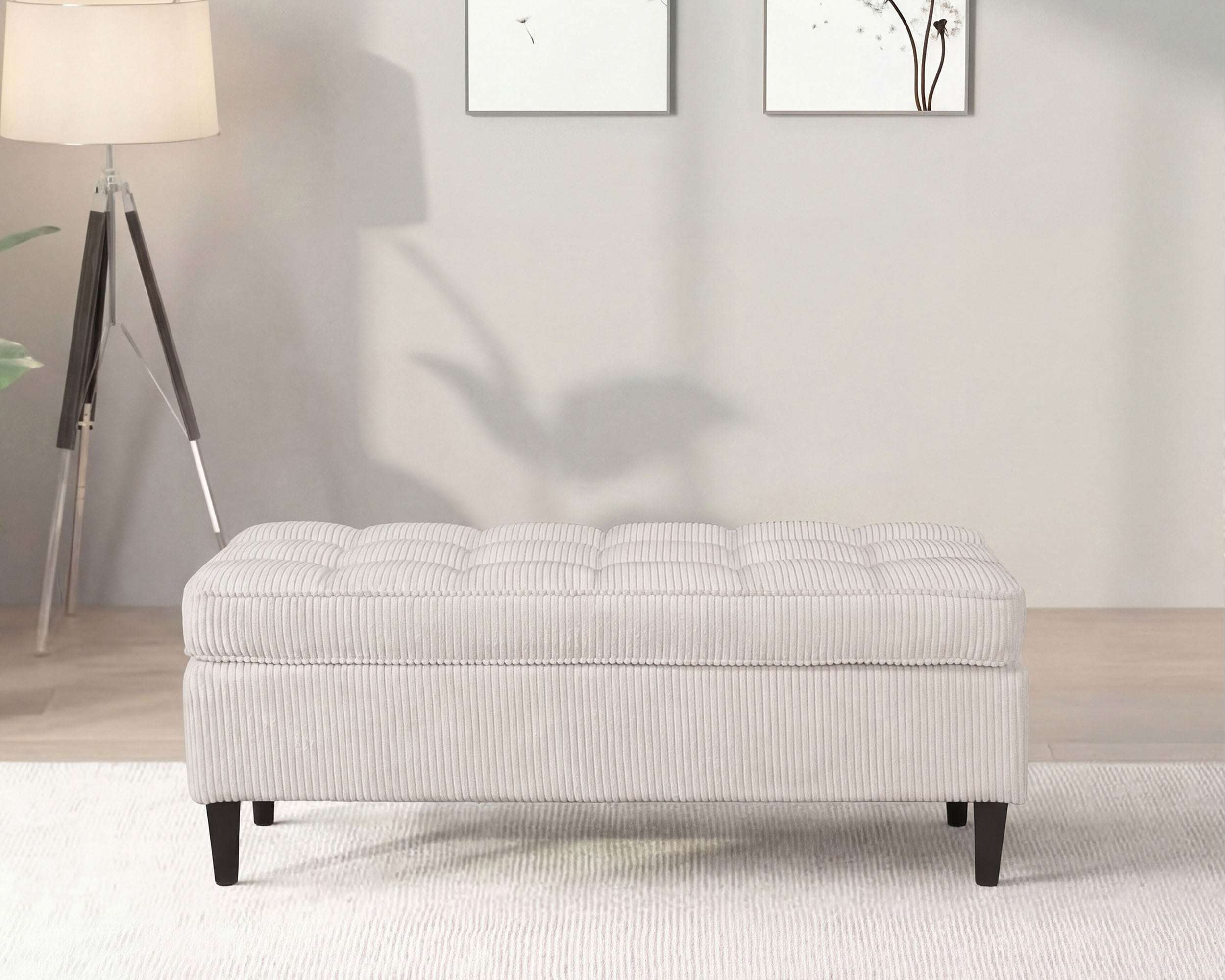 Dorel Home Hocker "LINDHUS, Cord, Modul für die Lindhus-Sofas- Breite 120 cm" verlängert das Sofa zum Schlafsofa, Relaxsofa....