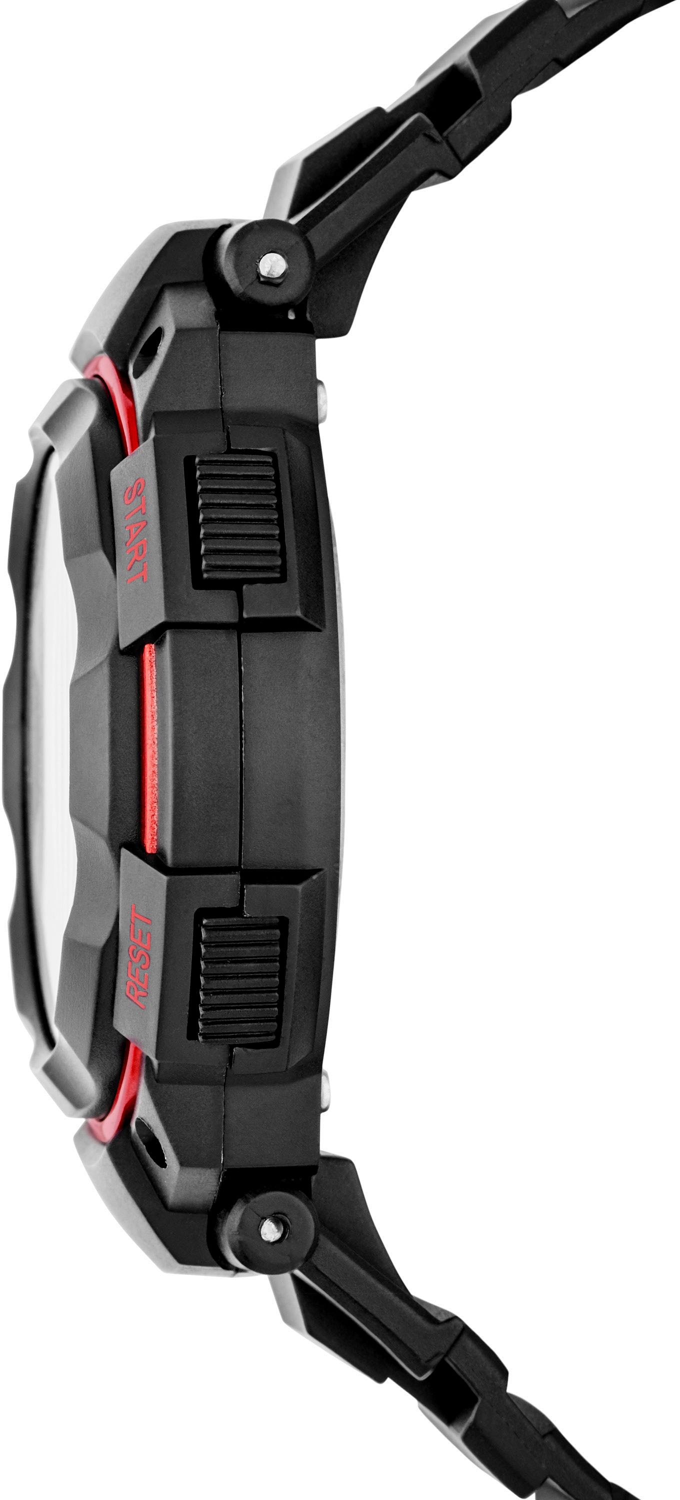 Skechers Chronograph »RUHLAND«, Quarzuhr, Armbanduhr, Herren, digital, Polyurethanband, Stoppfunktion