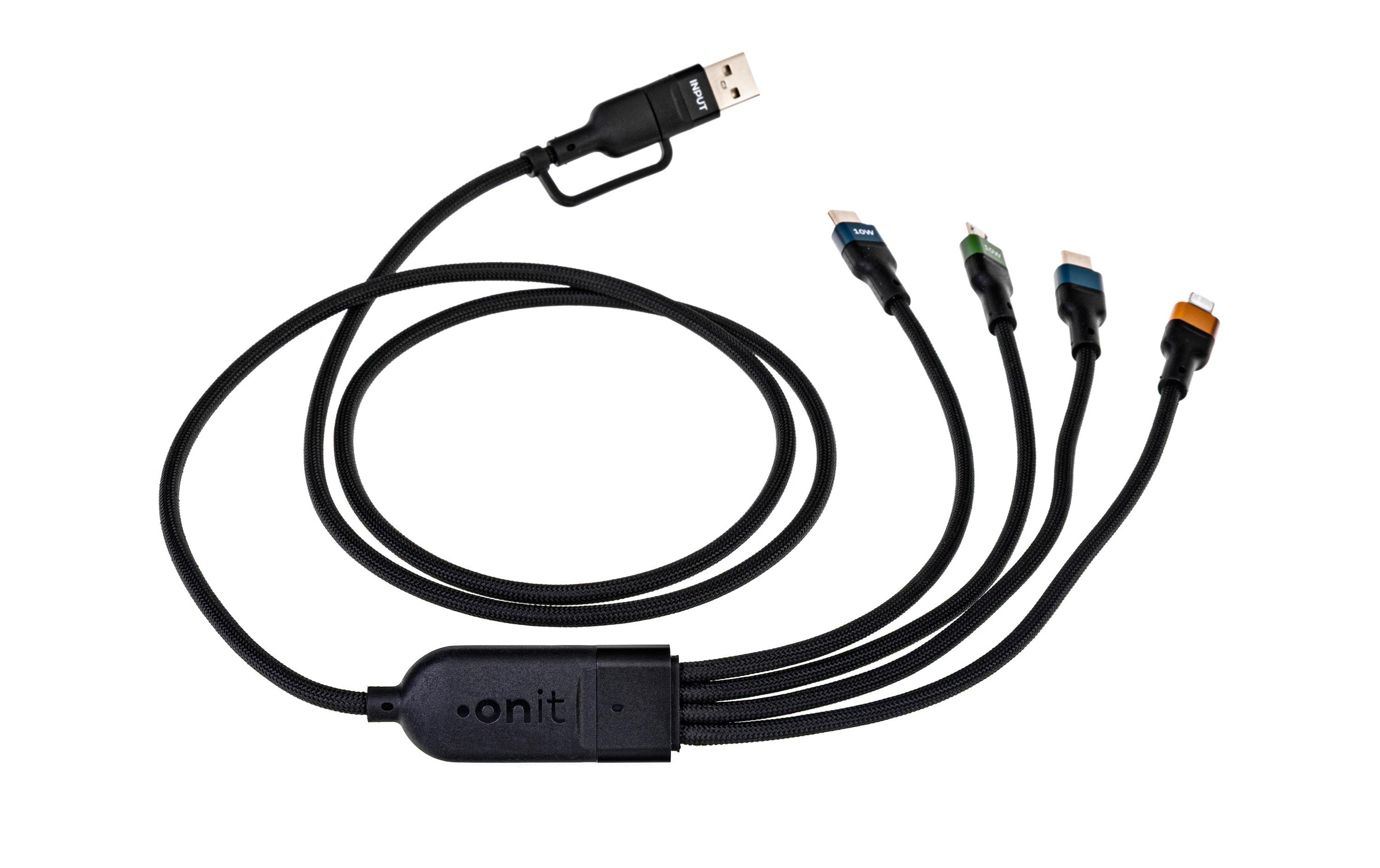 onit USB-Kabel »2.0-Kabel USB A/USB C - Lightning/Micro-USB B/2x USB-C« 120 cm