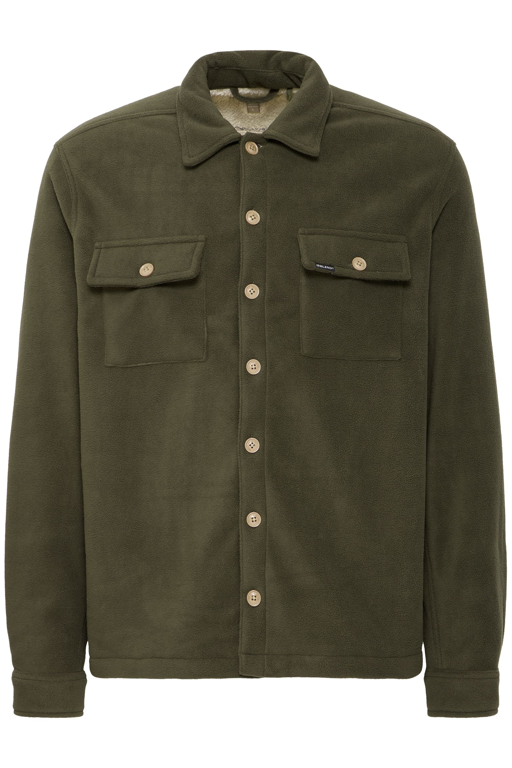 Blend Hemdjacke "BHBaki" ohne Kapuze Stilvolle Hemdjacke mit Brusttaschen günstig online kaufen