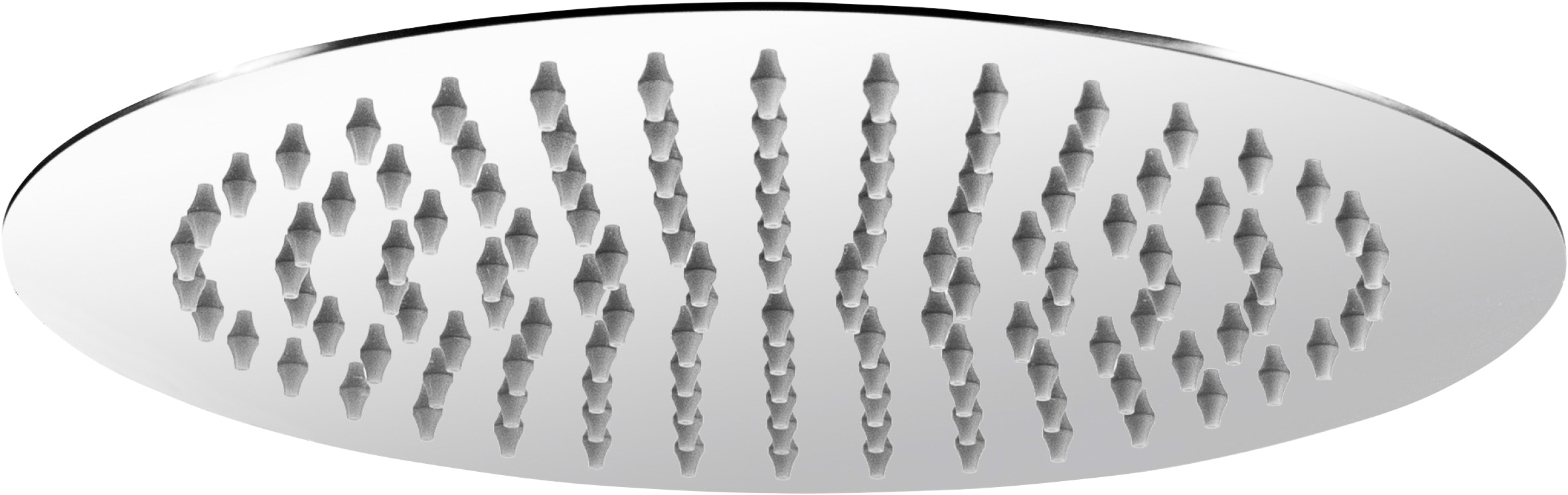 CORNAT Kopfbrause "250 mm Kopfdurchmesser - 1 Strahlart - Kugelgelenk & Anti-Kalk-Düsen", Extra schlankes Design - Edels