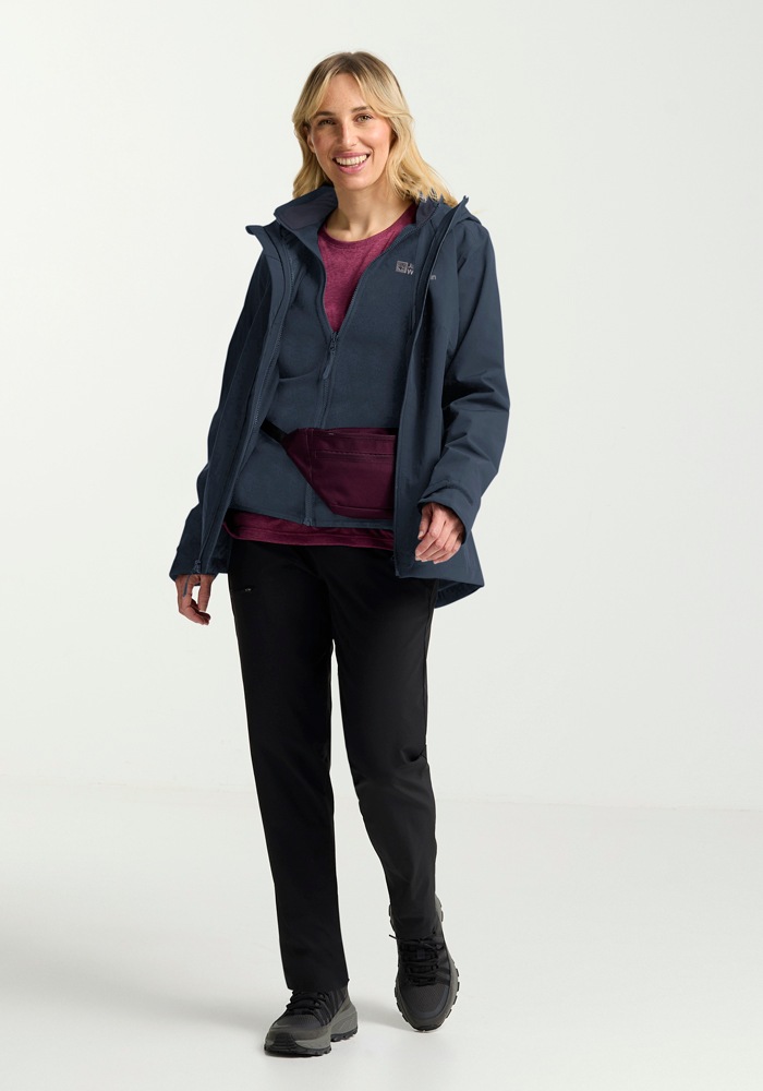 Jack Wolfskin 3-in-1-Funktionsjacke »MOONRISE 3IN1 JKT W«, mit Kapuze, 3in1, atmungsaktiv, Übergangsjacke
